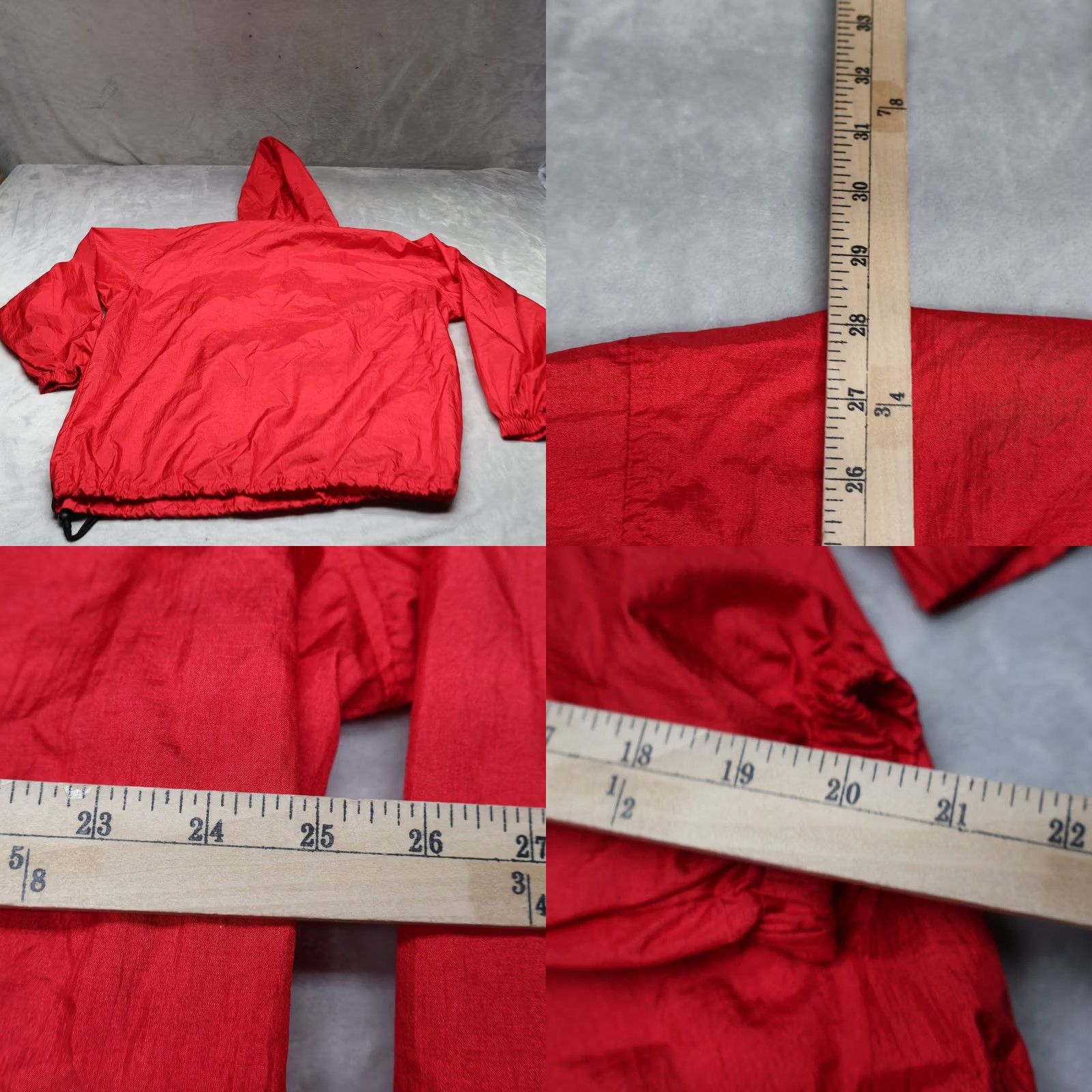 Marlboro VINTAGE Marlboro Jacket Mens M Red Hooded Wind Rain Light Pack 1/4 Zip Pullover Nylon Anorak Camouflage? Size US M / EU 48-50 / 2 - 8 Thumbnail