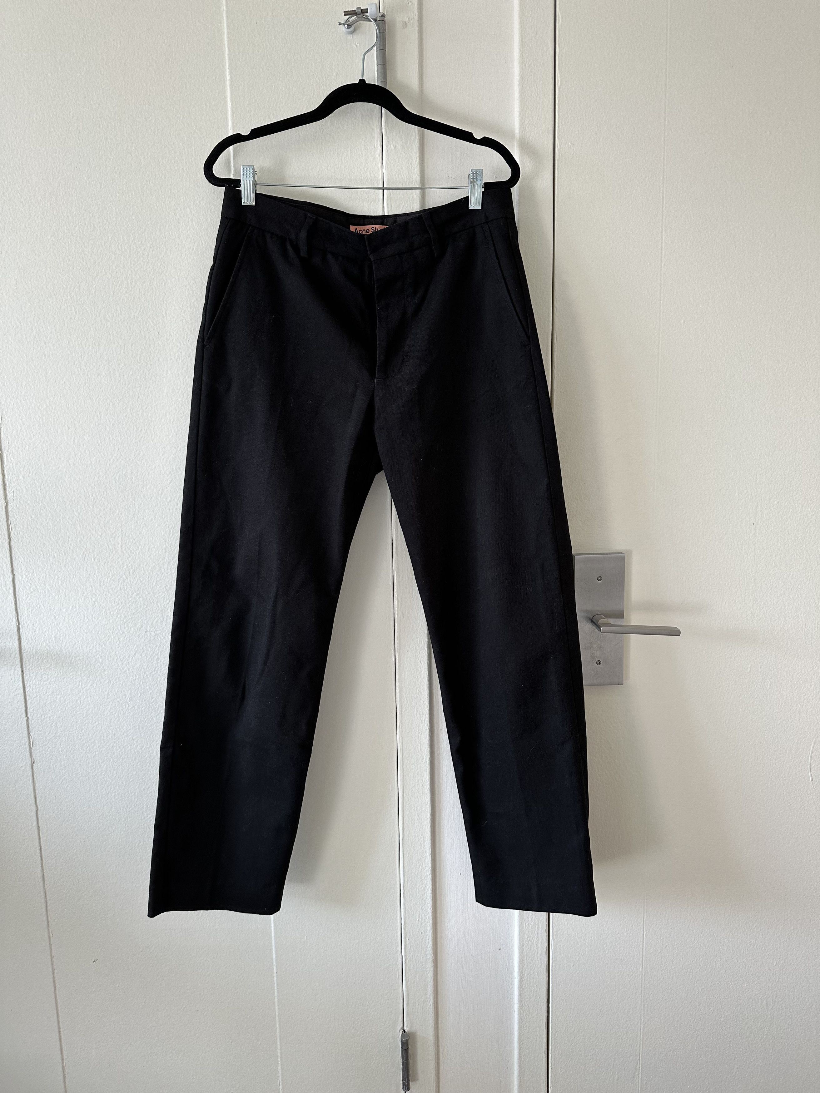 image of Acne Studios Work Pants in Black, Men's (Size 30)