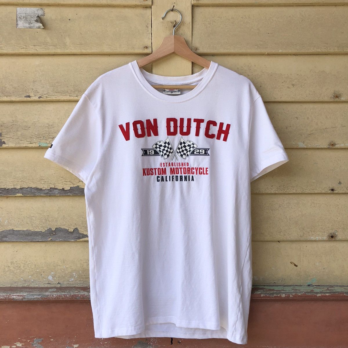 Von Dutch Vintage y2k Von Dutch Kustom Motorcycle Tshirt Size US XL / EU 56 / 4 - 1 Thumbnail