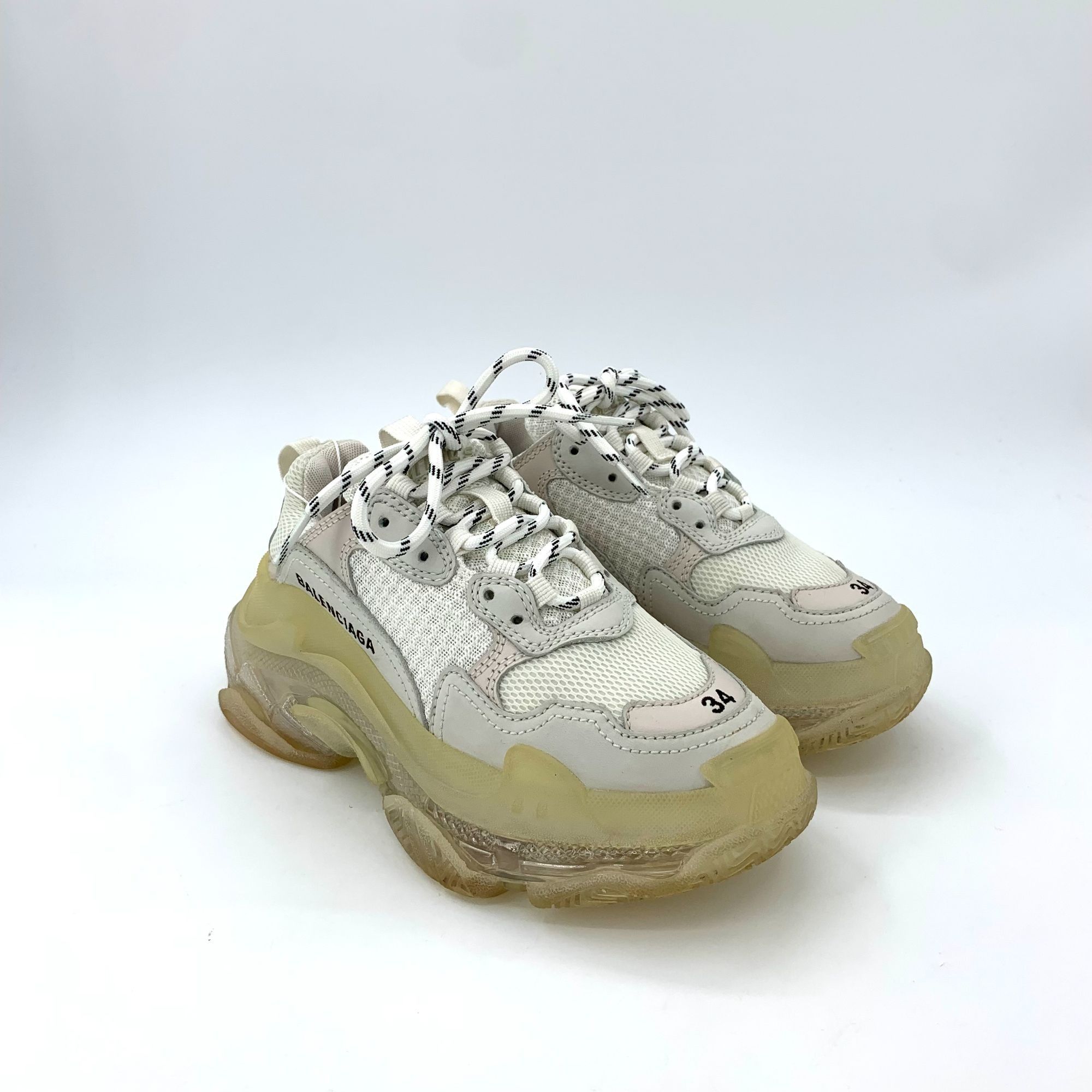 Balenciaga Balenciaga Triple S Womens Sneakers Size 34 Beige Lace-Up Me Size US 4 / IT 34 - 9 Thumbnail
