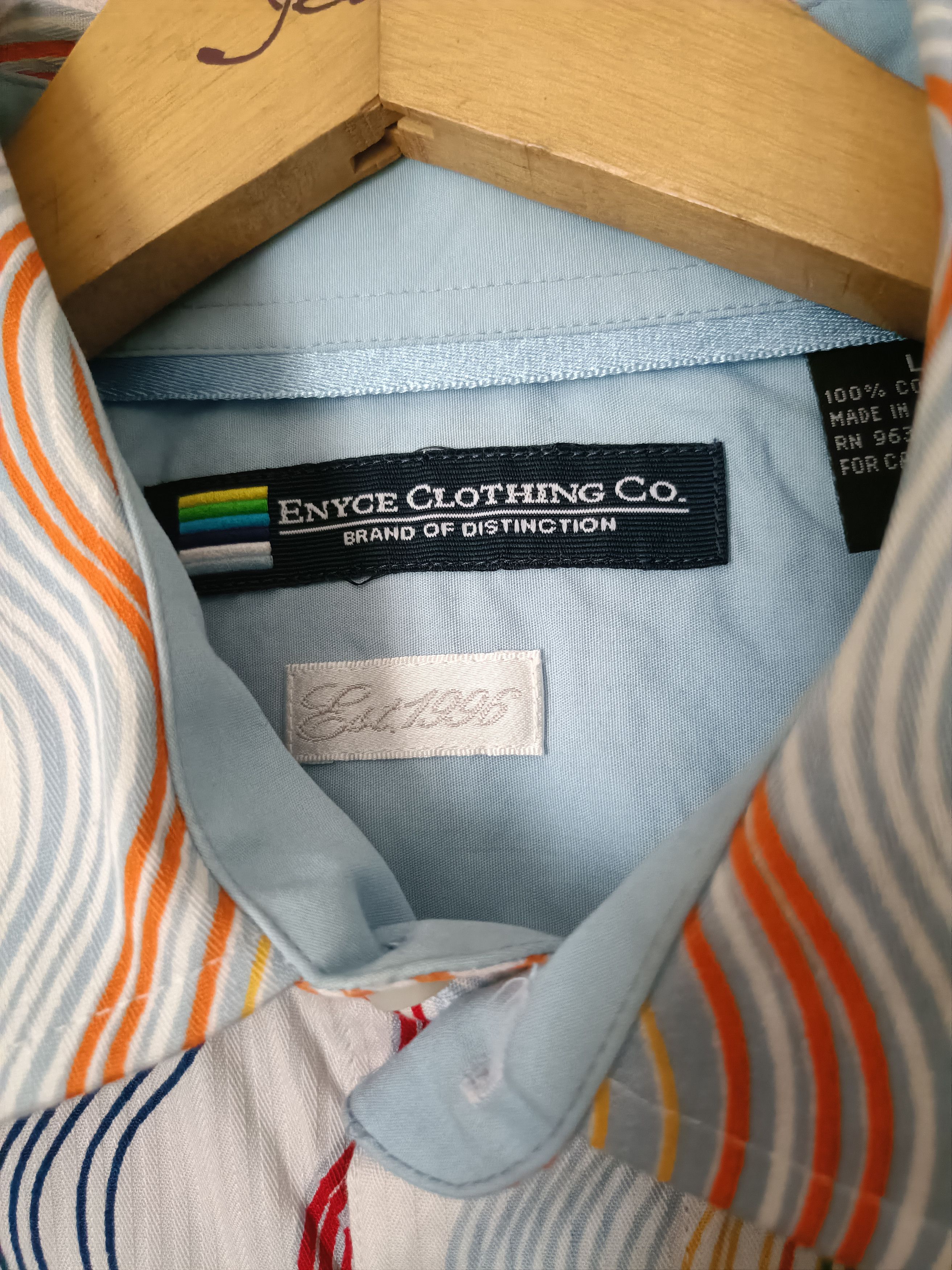 Enyce Enyce multi color wavy Y2K button shirt Size US L / EU 52-54 / 3 - 6 Thumbnail