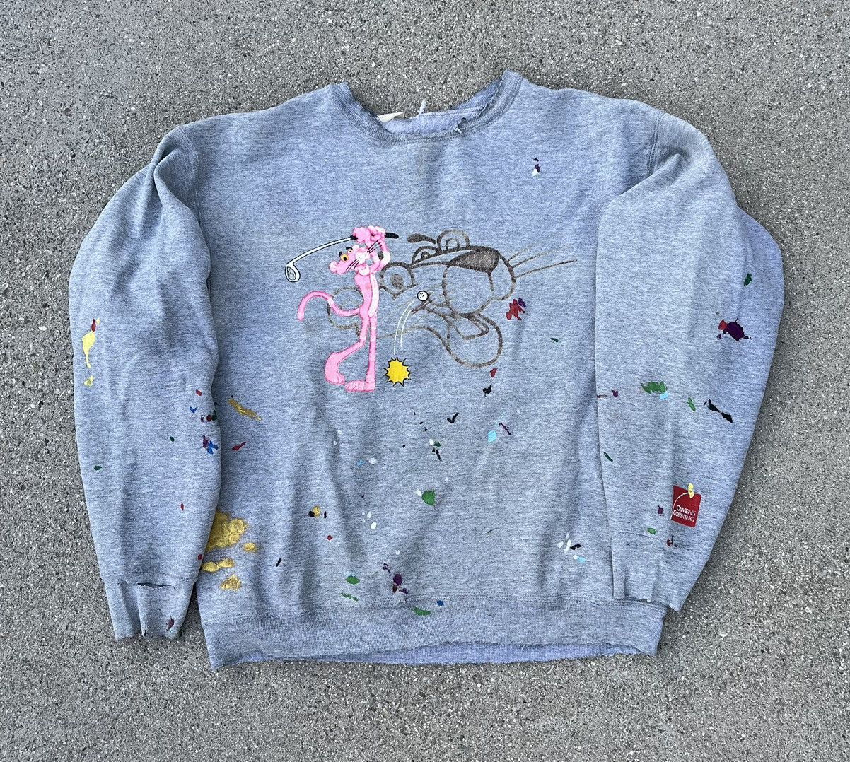 Japanese Brand × Vintage Vintage Pink Panther Crewneck Sweatshirt Distressed 1998 Size US S / EU 44-46 / 1 - 11 Thumbnail