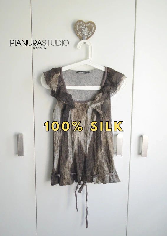 Other Pianura Studio Luxury 100% Silk Blouse Size XS / US 0-2 / IT 36-38 - 8 Thumbnail