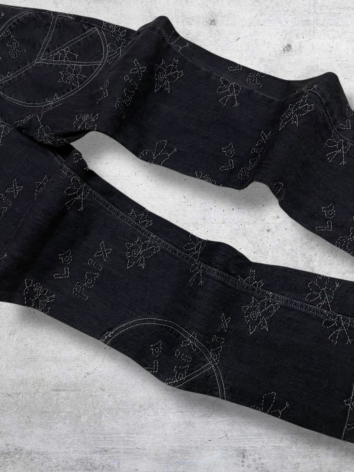 Hysteric Glamour VINTAGE OLLEBOREBLA OG JAPAN DESIGNER STREETWEAR PEACE DENIM Size US 27 - 6 Thumbnail