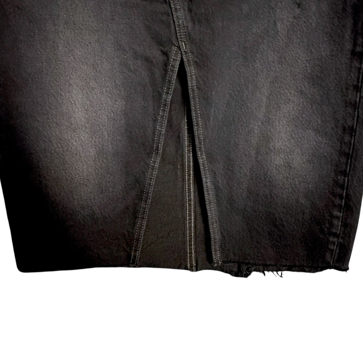 Levi's Levi's Premium High Rise Deconstructed Midi Skirt Raw Hem 26 Size 26" / US 2 / IT 38 - 4 Thumbnail