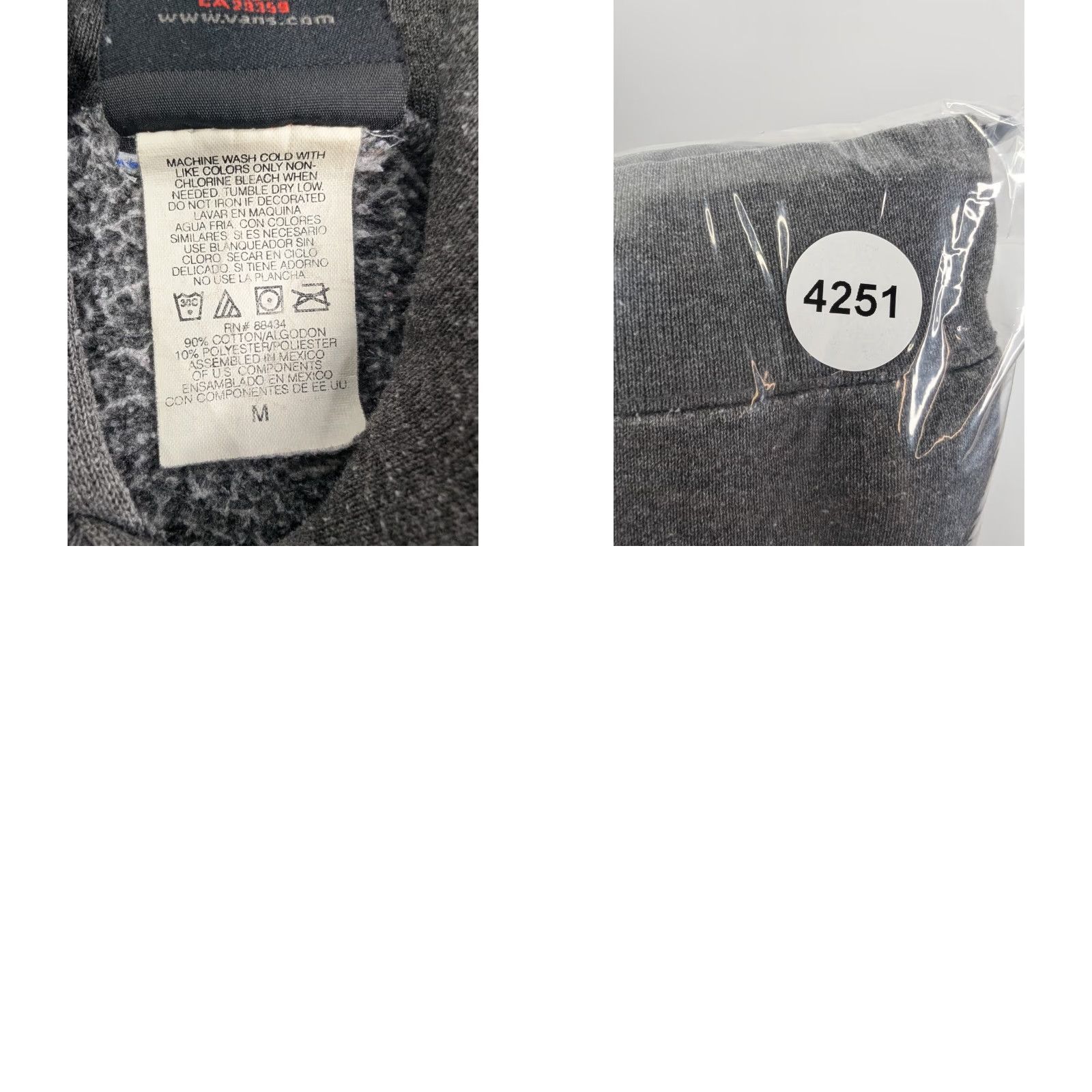 Vans VINTAGE Vans Hoodie Pullover Sweatshirt 66 Skateboarding Charcoal Grey M Men Grey 90s Skateboarding Vans Shirt Womens Mens Girls Size US M / EU 48-50 / 2 - 9 Thumbnail
