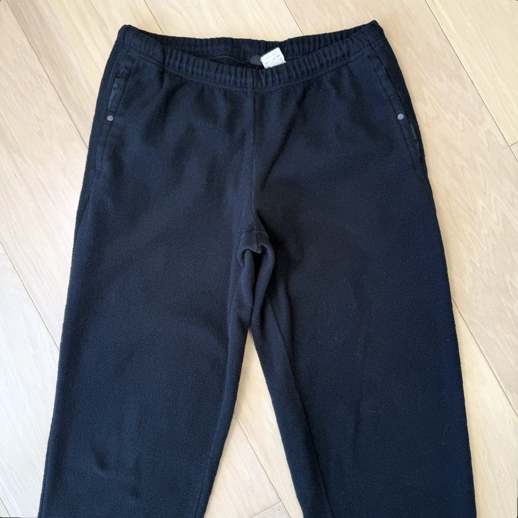 Patagonia VINTAGE Patagonia Pants Fleece Snap T Drawstring Waist Large Black 90s USA Synchilla Patagon ia Stone Size US 33 - 3 Thumbnail