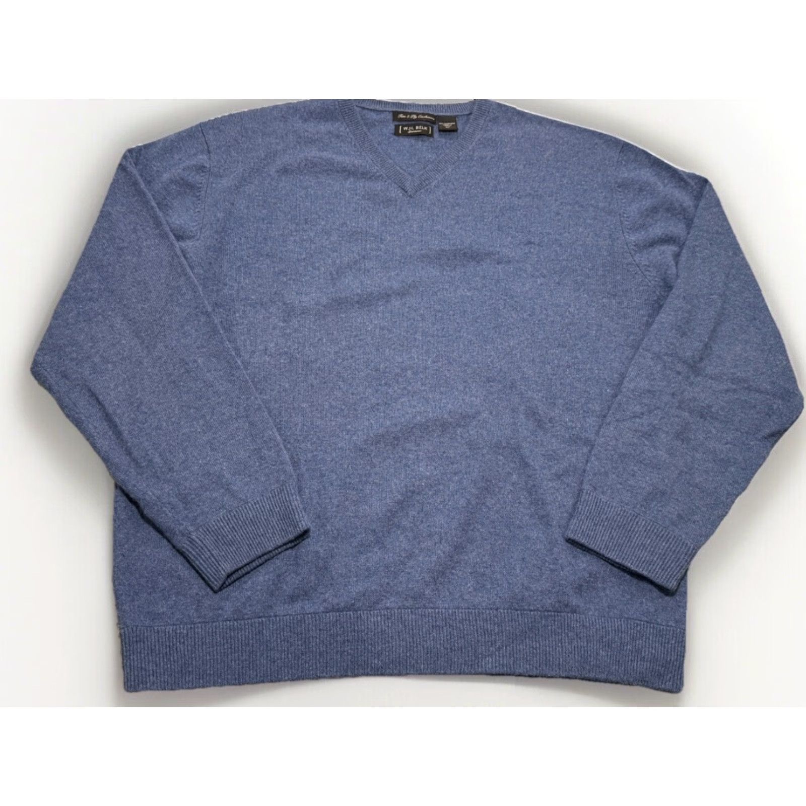 Vintage VINTAGE WH Belk Men’s Sweater Pullover Cashmere XL Fall Winter Casual Blue Gray Size US XL / EU 56 / 4 - 6 Thumbnail