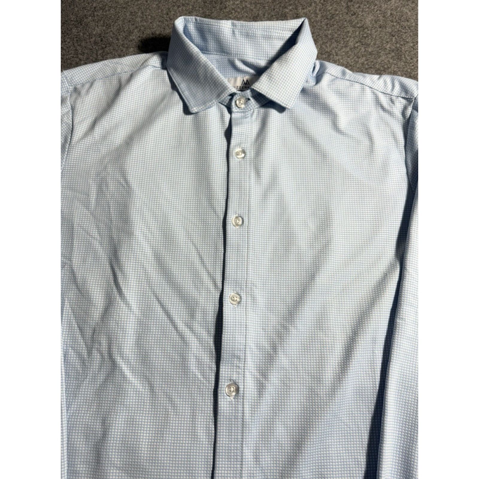 Mizzen+Main Mizzen + Main Shirt Leeward Mens Large L Blue Plaid Button-Up Short/Long Sleeve? Size US L / EU 52-54 / 3 - 4 Thumbnail