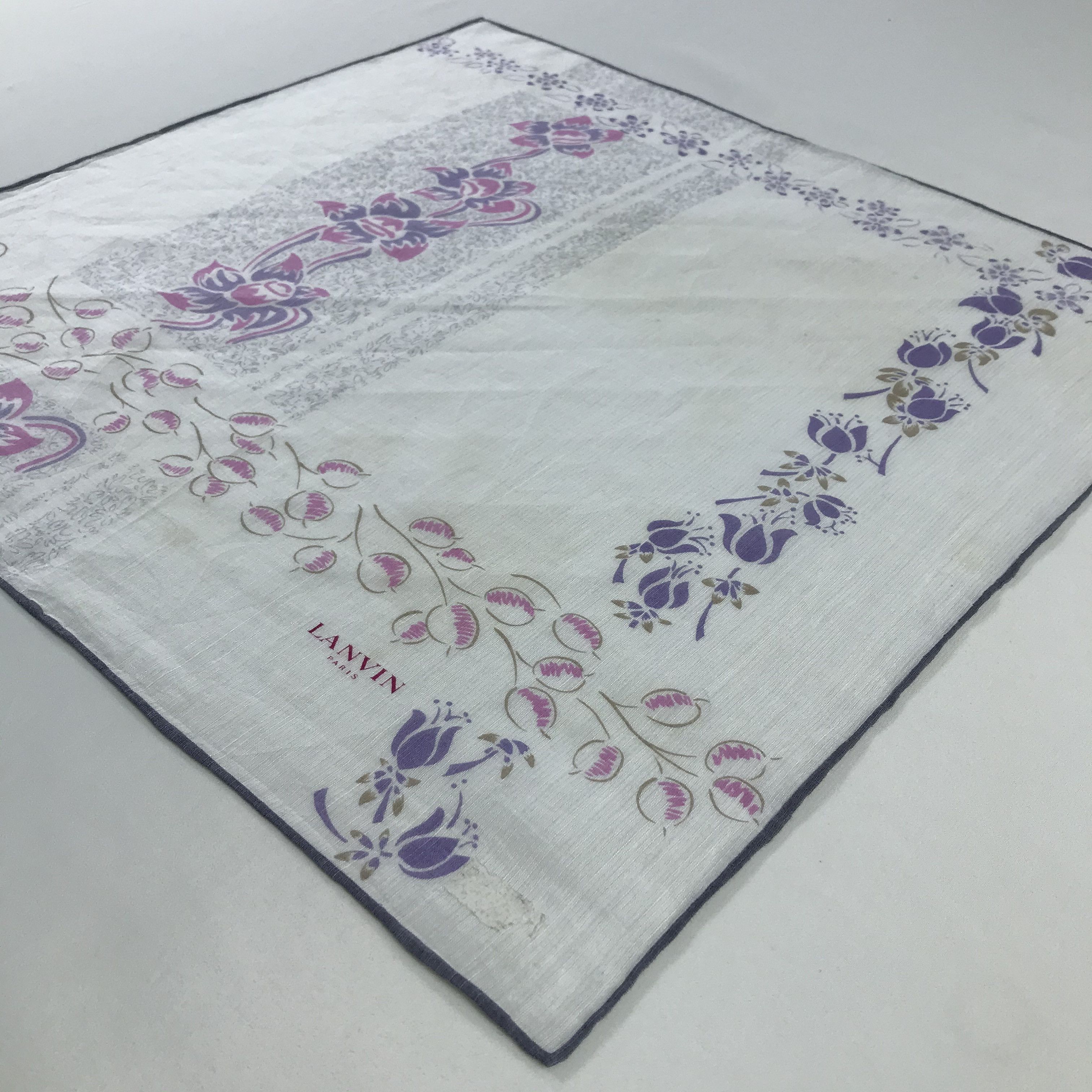 Lanvin × Vintage Lanvin Bandana / Handkerchief / Neckerchief - S958 Size ONE SIZE - 2 Thumbnail