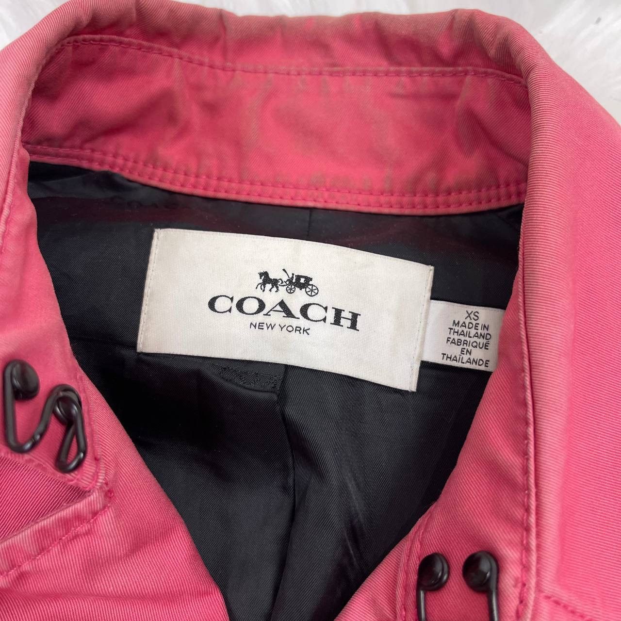 Coach Coach New York Women’s Pink Trench Coat XS Belted Size XS / US 0-2 / IT 36-38 - 2 Thumbnail