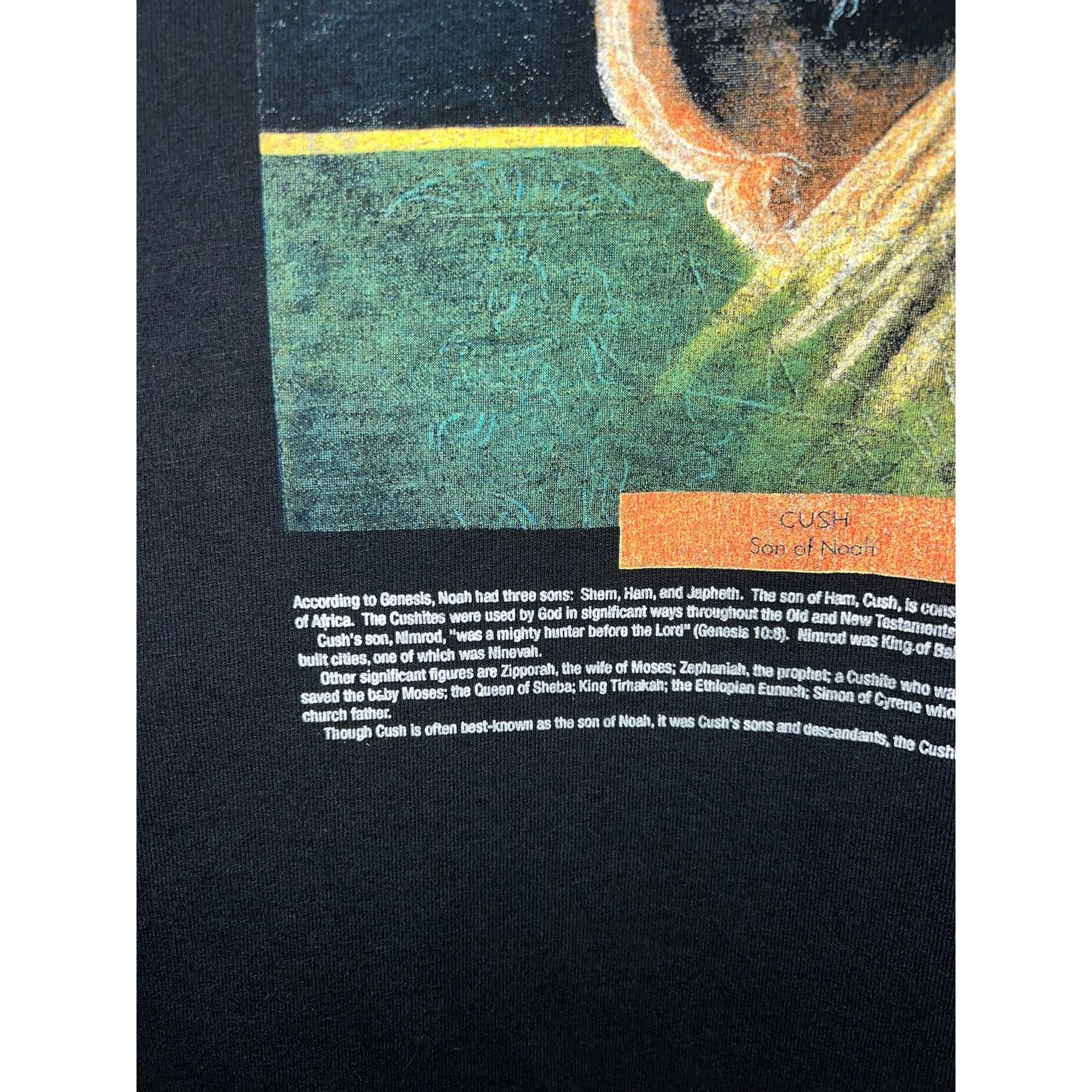 Gildan Vintage Bible Shirt Genesis 10:6-20 Cush Son Of Noah 90s XL Size US XL / EU 56 / 4 - 5 Thumbnail