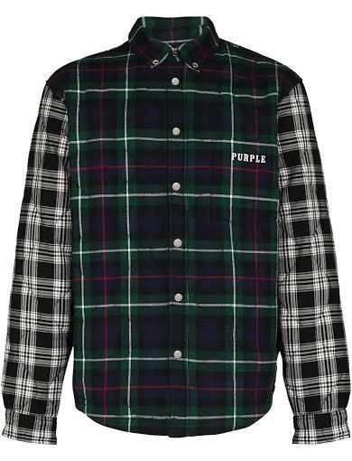 Purple Purple Brand Plaid Shirt Jacket Size US XS / EU 42 / 0 - 1 Thumbnail