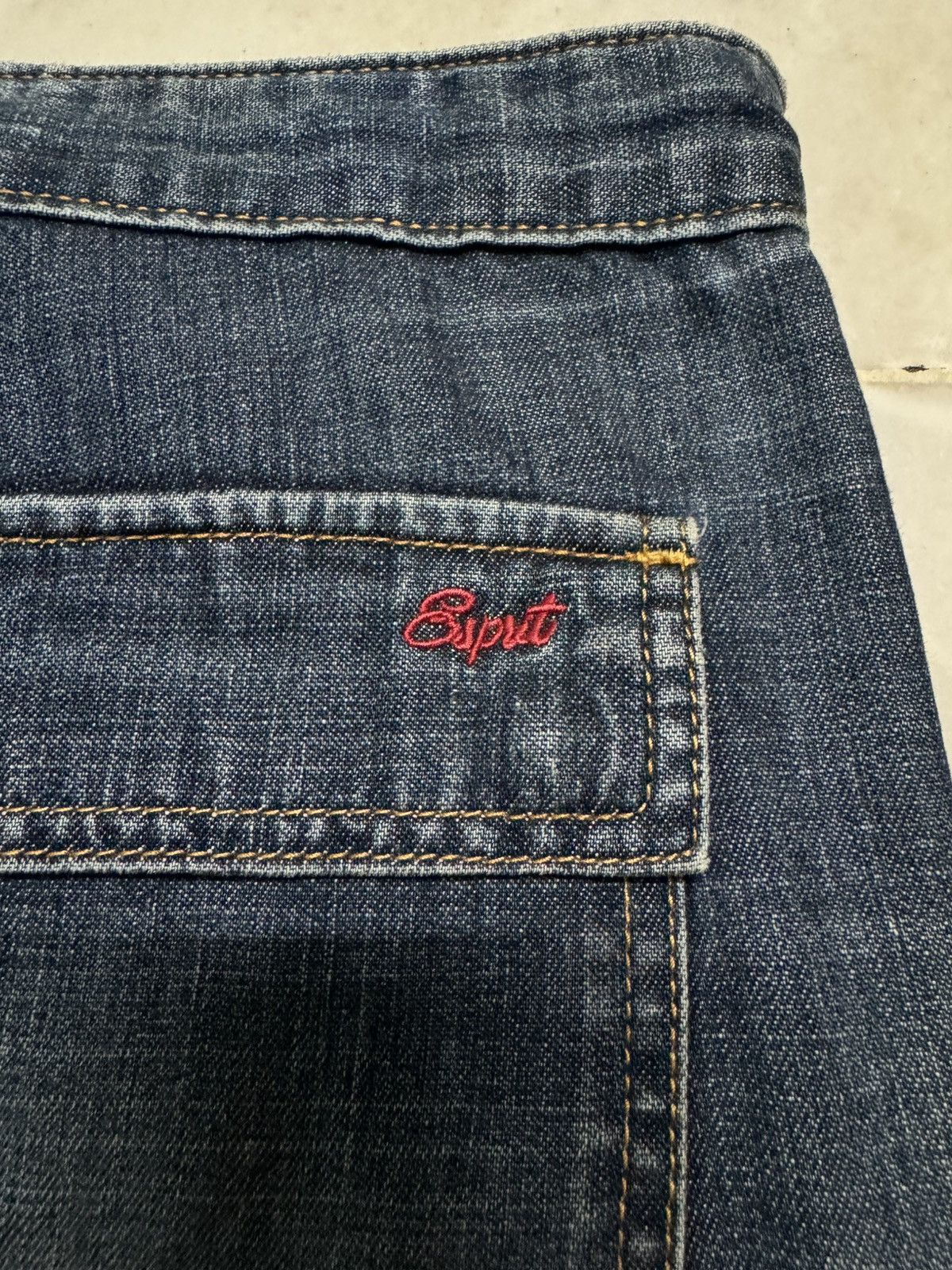 Esprit 💥BAGGY FLARE💥VINTAGE ESPRIT MUDWASH CARGO JEANS SICK DISTRES Size US 31 - 23 Thumbnail