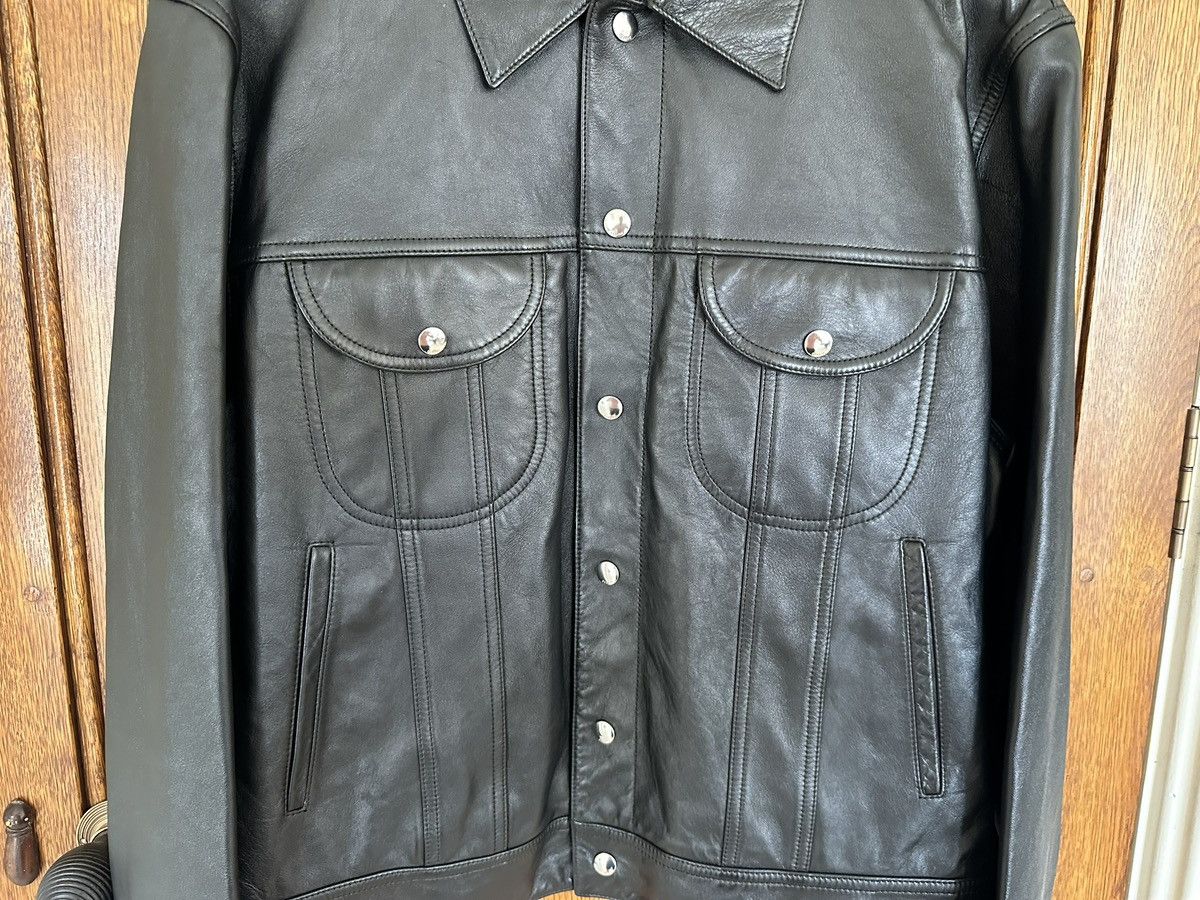 Celine Celine x Hedi leather trucker jacket 50 BNWT Hedi Slimane Size US M / EU 48-50 / 2 - 12 Thumbnail