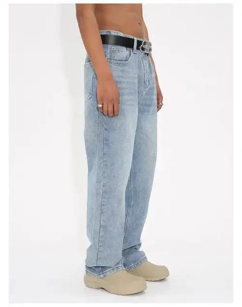 Jean Washed distressed loose baggy jeans y2k Size US 30 / EU 46 - 4 Thumbnail