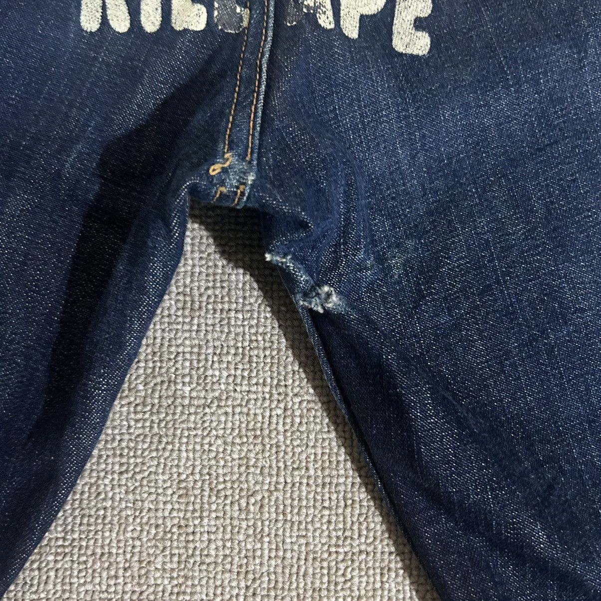 Bape Champion Logo Denim Shorts Size US 34 / EU 50 - 3 Thumbnail