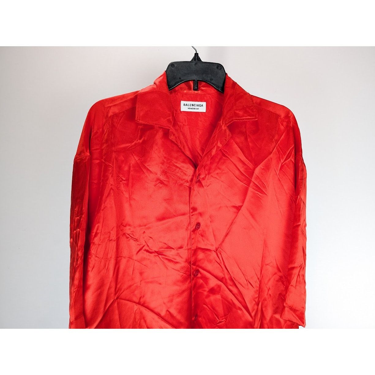 Balenciaga o1rshd1 Short Sleeve Shirt in Red Size US M / EU 48-50 / 2 - 6 Thumbnail