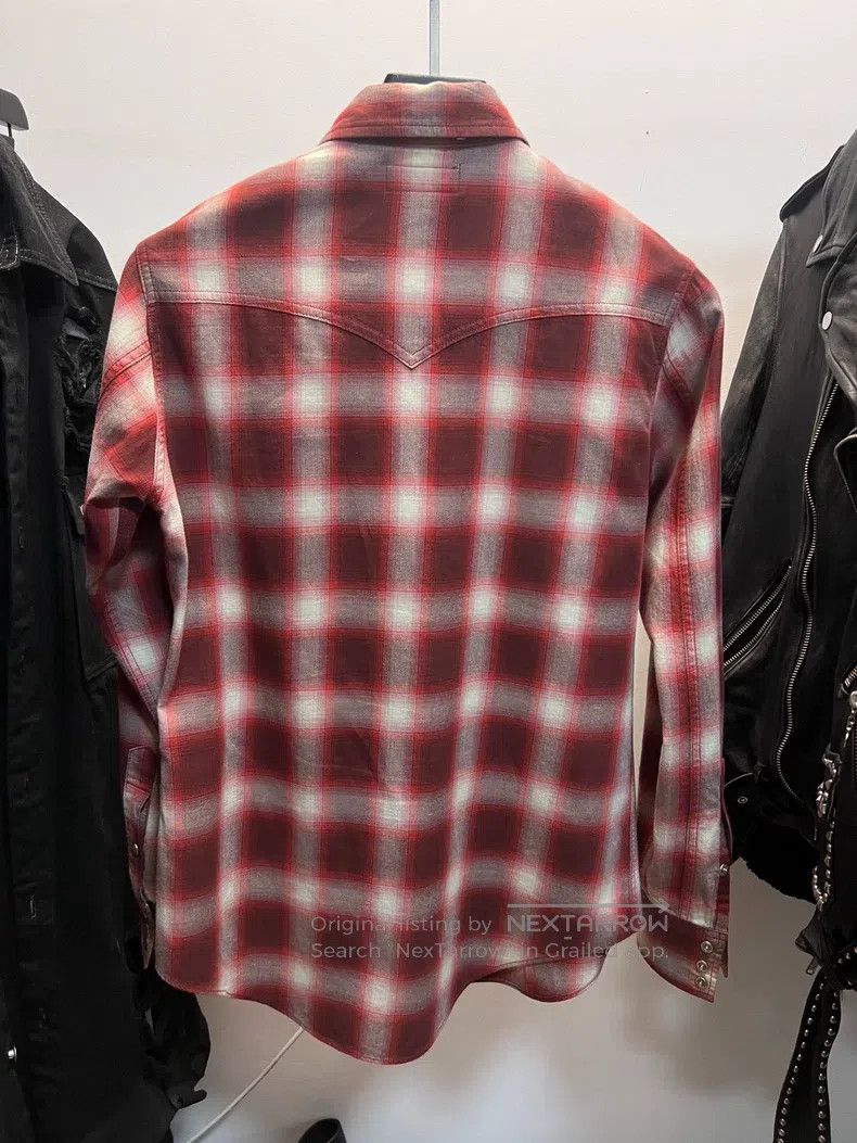 Saint Laurent Paris Saint Laurent Paris Saint Laurent red check cat-eye shirt, Size US XS / EU 42 / 0 - 2 Thumbnail