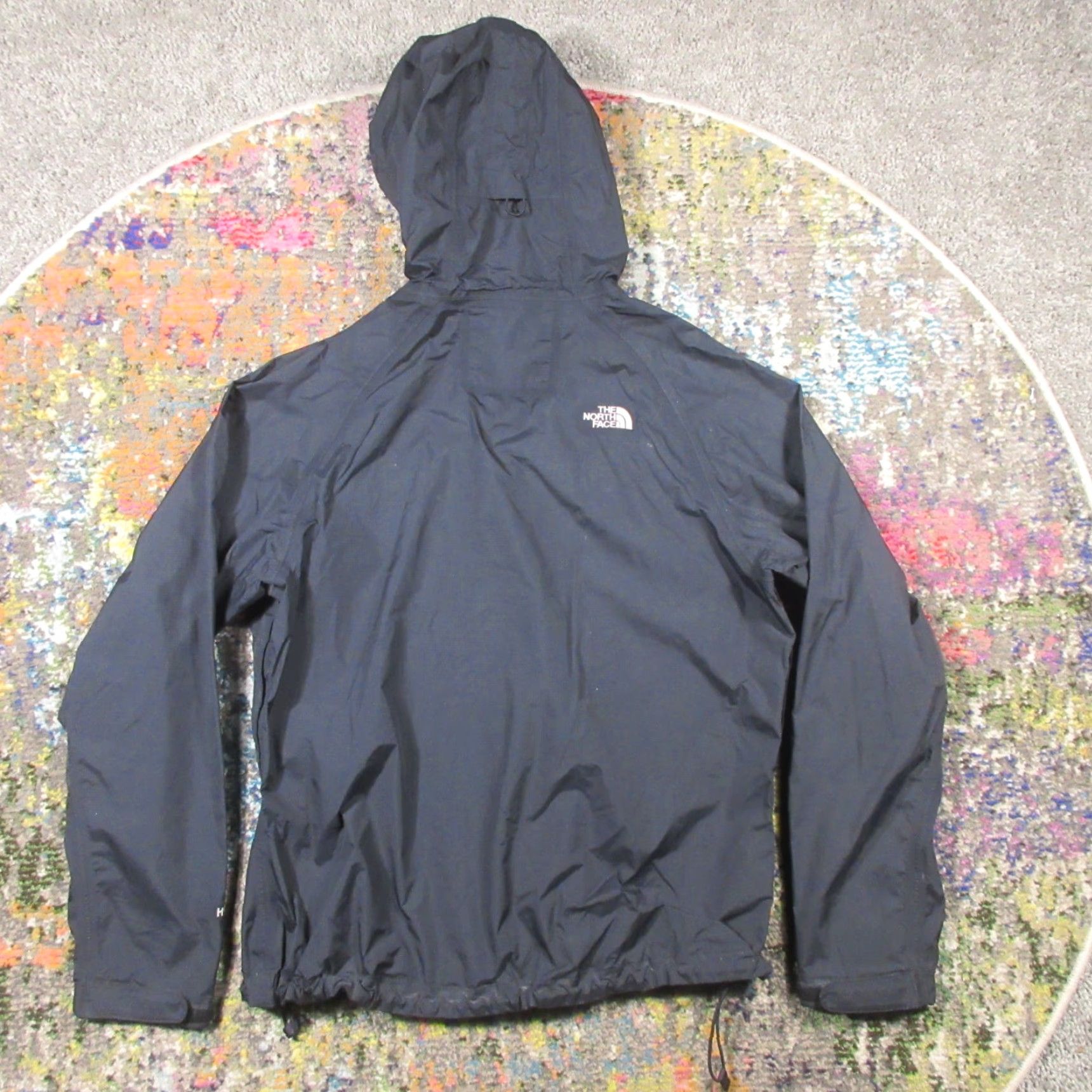 The North Face VINTAGE is not applicable; The North Face DryVent Rain Jacket Women M Black Hooded Sealed Waterproof Lightweight Mid-Length Logo Pockets Zip Size M / US 6-8 / IT 42-44 - 2 Thumbnail