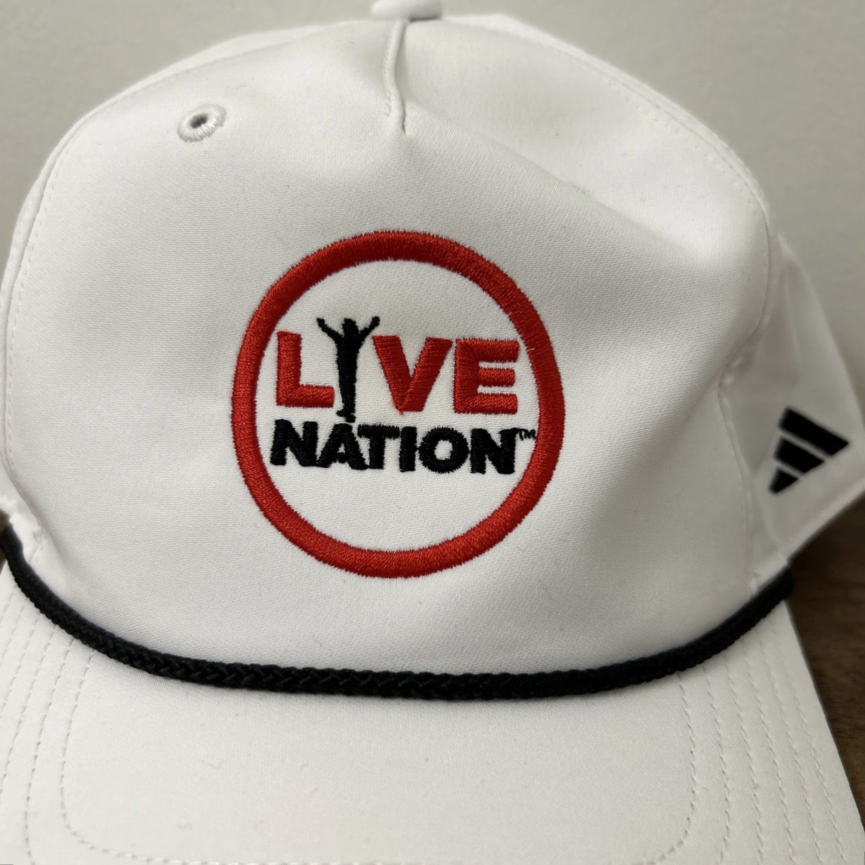 Adidas Adidas Live Nation Hat Cap Snap Back Mens One Size White 3-Stripes Size ONE SIZE - 2 Thumbnail