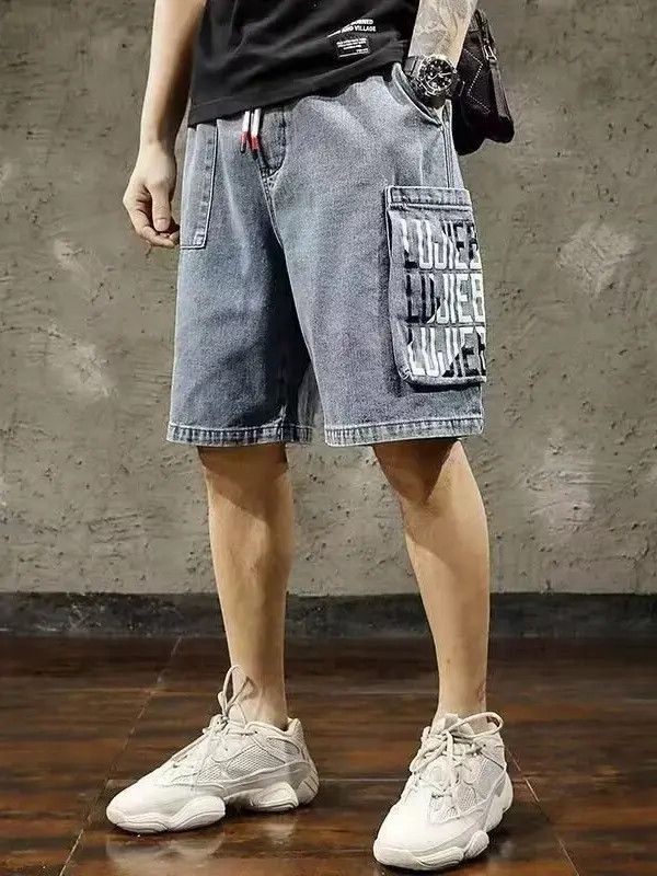 Japanese Brand Retro pocket loose denim shorts Size US 32 / EU 48 - 1 Thumbnail