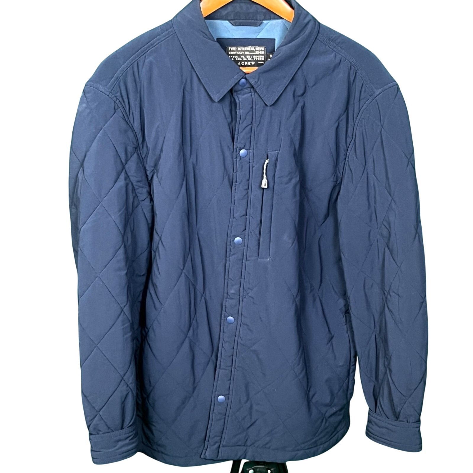 J.Crew J. Crew Men's Medium Sussex Navy Blue Quilted Chore Jacket Size US M / EU 48-50 / 2 - 7 Thumbnail