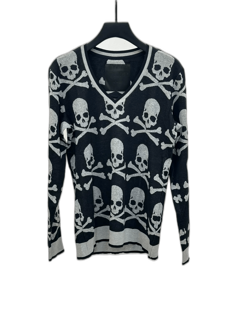 Philipp Plein Philipp Plein skull V-neck knit top Size US M / EU 48-50 / 2 - 1 Thumbnail
