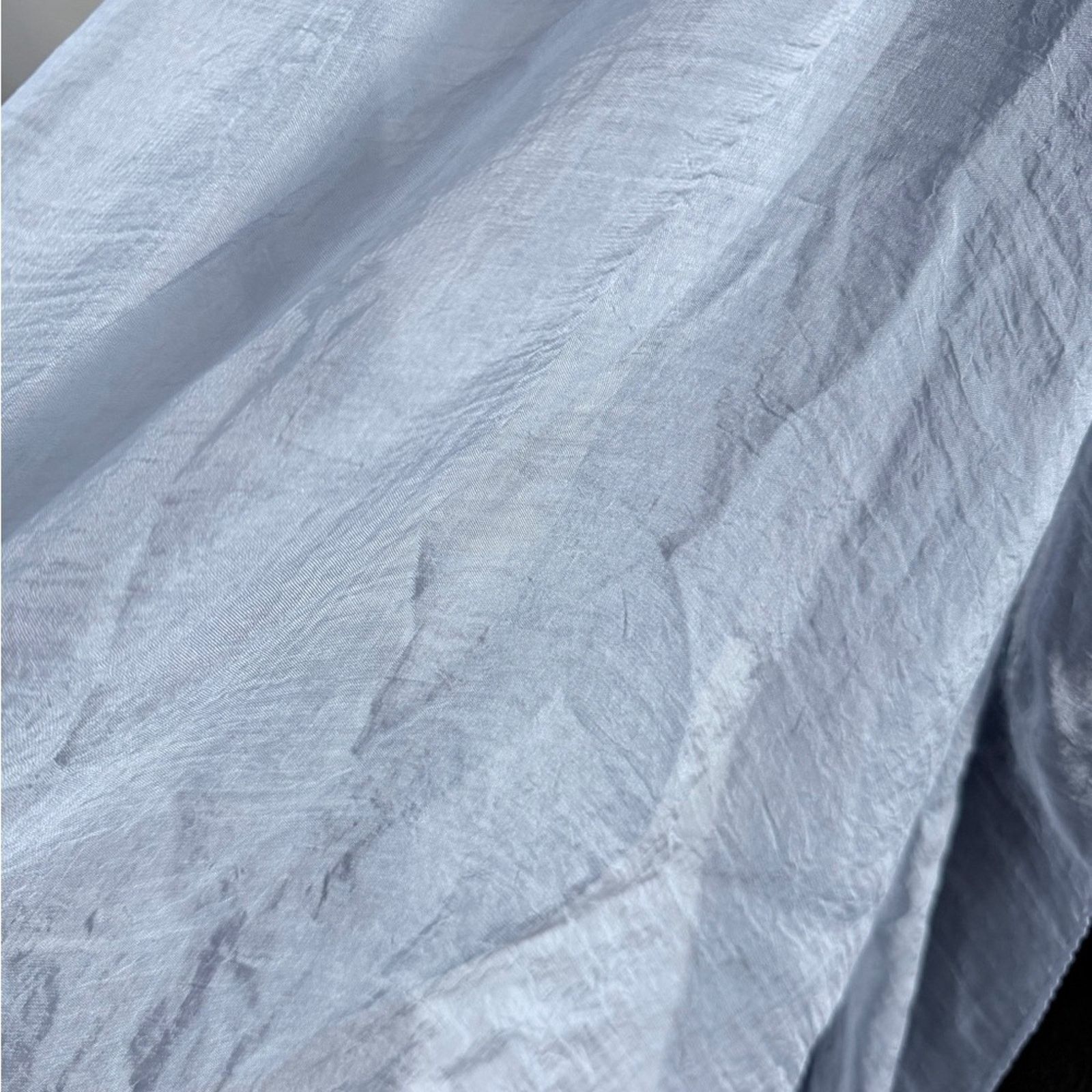 Other Light Blue Gray Sheer Y2K Boho Vintage Scarf 55*55 Size ONE SIZE - 4 Thumbnail