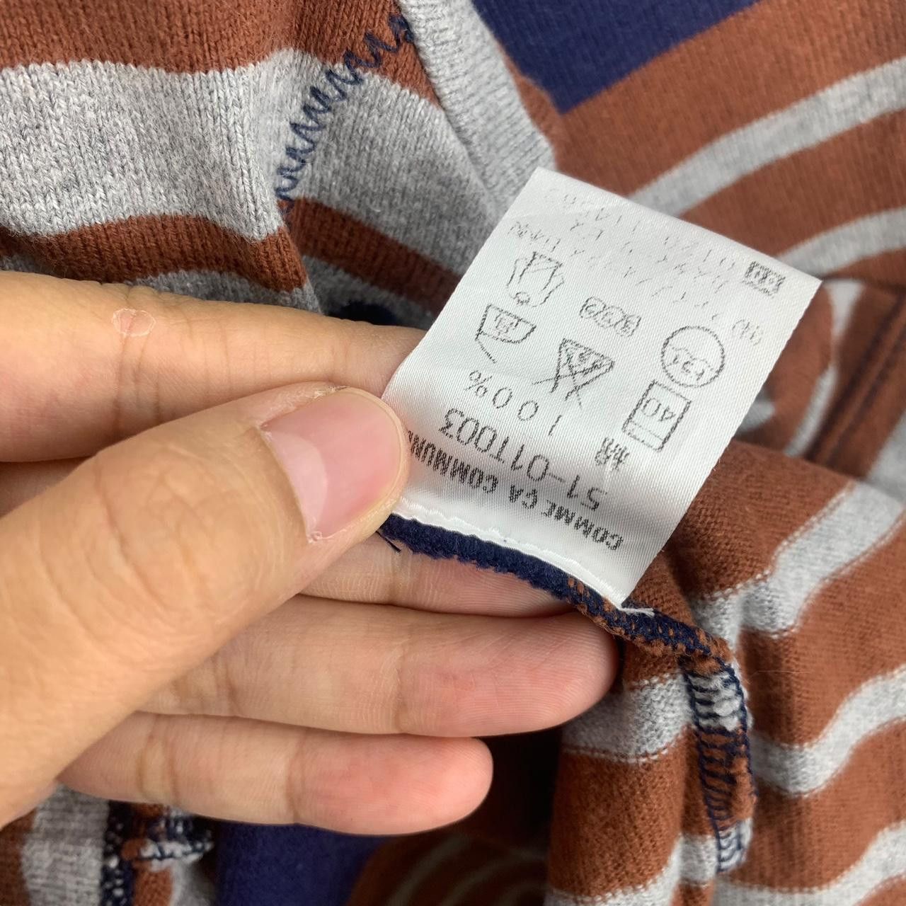 Vintage Vintage COMME CA COMMUNE Japan Striped Polo Tee Shirt Size M / US 6-8 / IT 42-44 - 6 Thumbnail