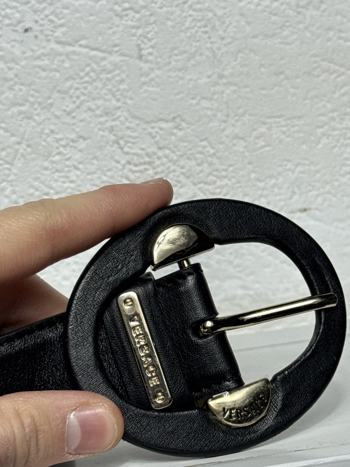 Versace Versace Black Luxury Leather Belt Size ONE SIZE - 2 Thumbnail