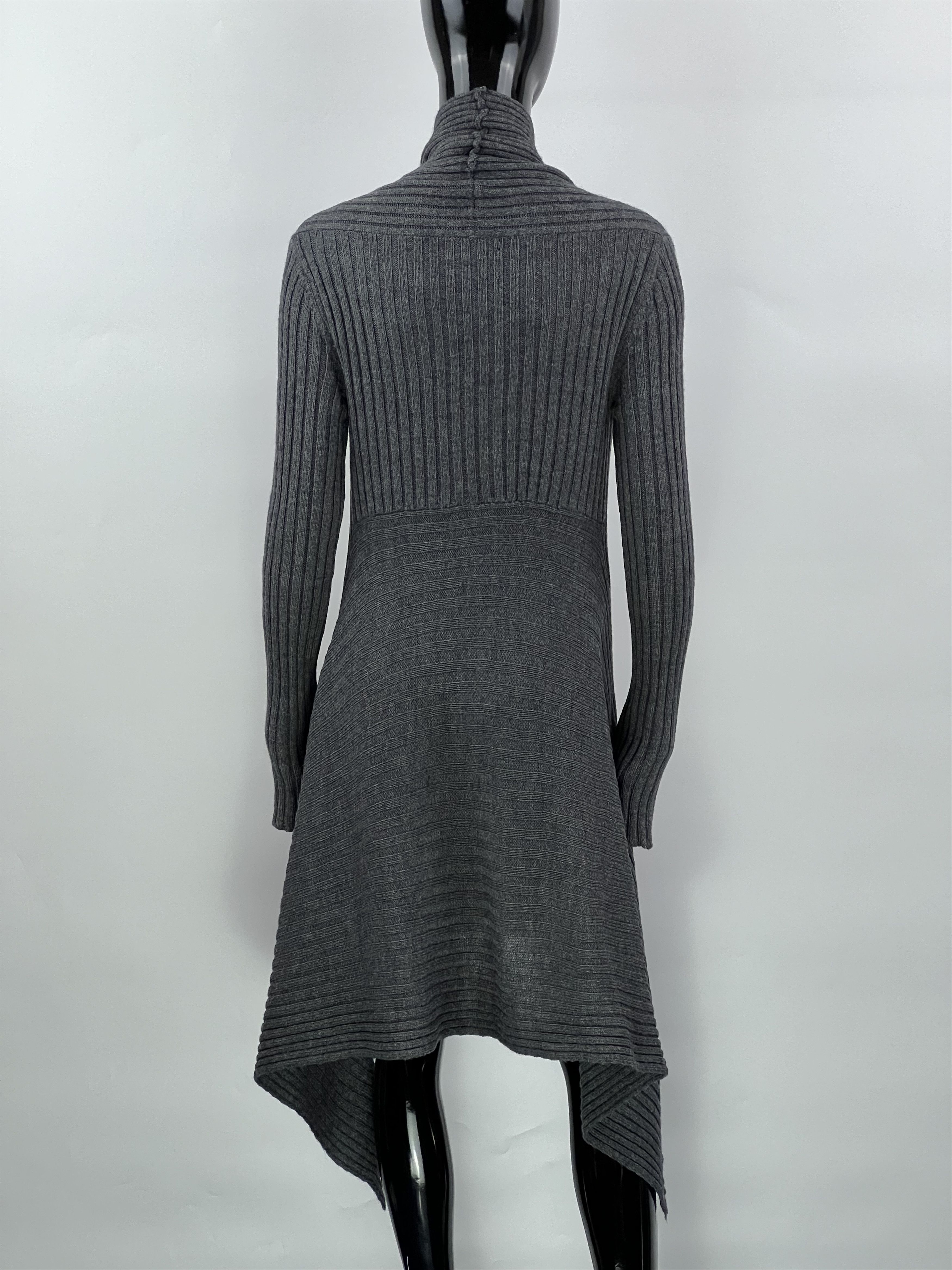 Zadig & Voltaire Zadig Voltaire Alpaca Wool Asymmetrical Ribbed Open Cardigan Size ONE SIZE - 3 Thumbnail