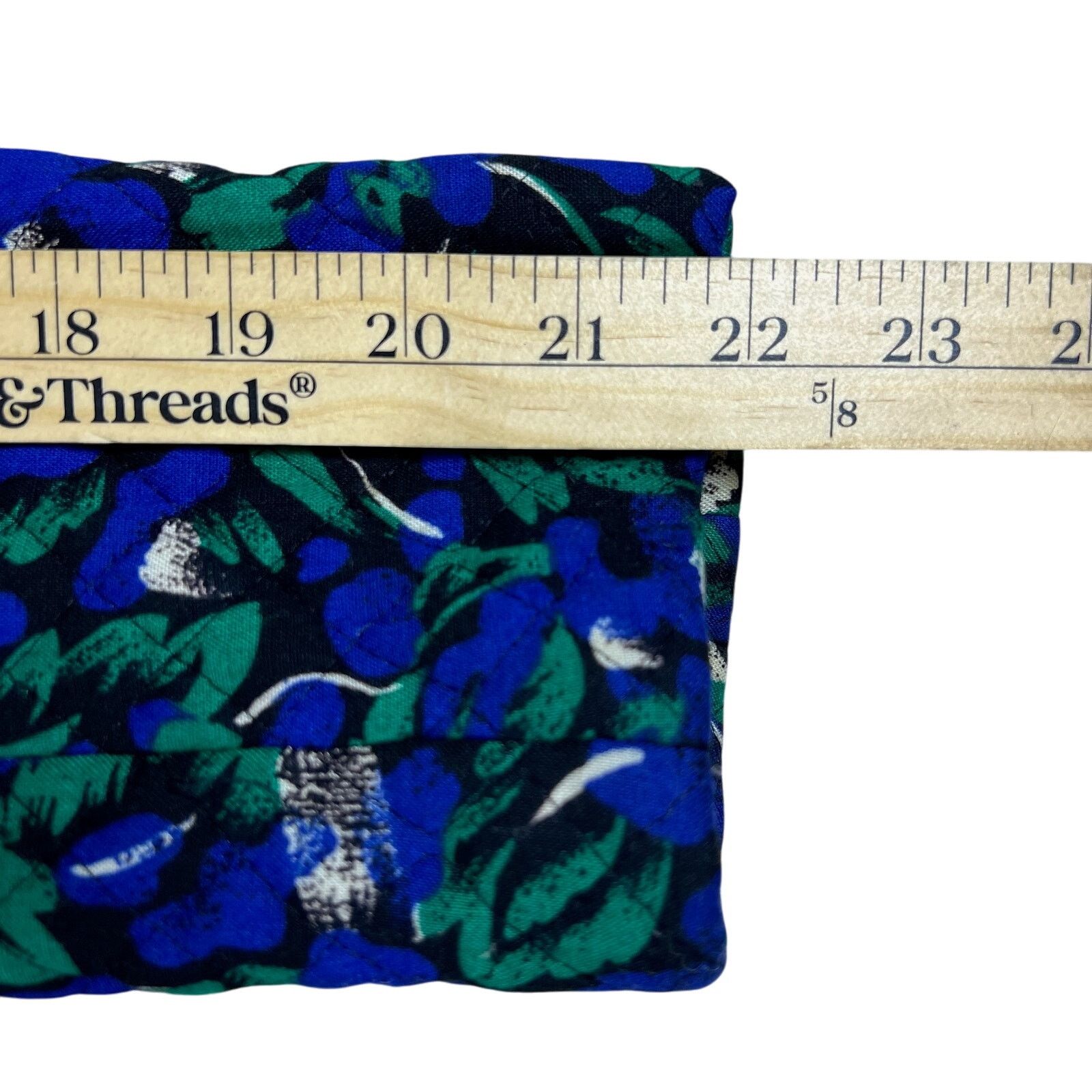 Vintage Vintage 80s Floral Quilted Jacket 16 | Blue Gold Glam Luxe Size XXL / US 16-18 / IT 52-54 - 13 Thumbnail
