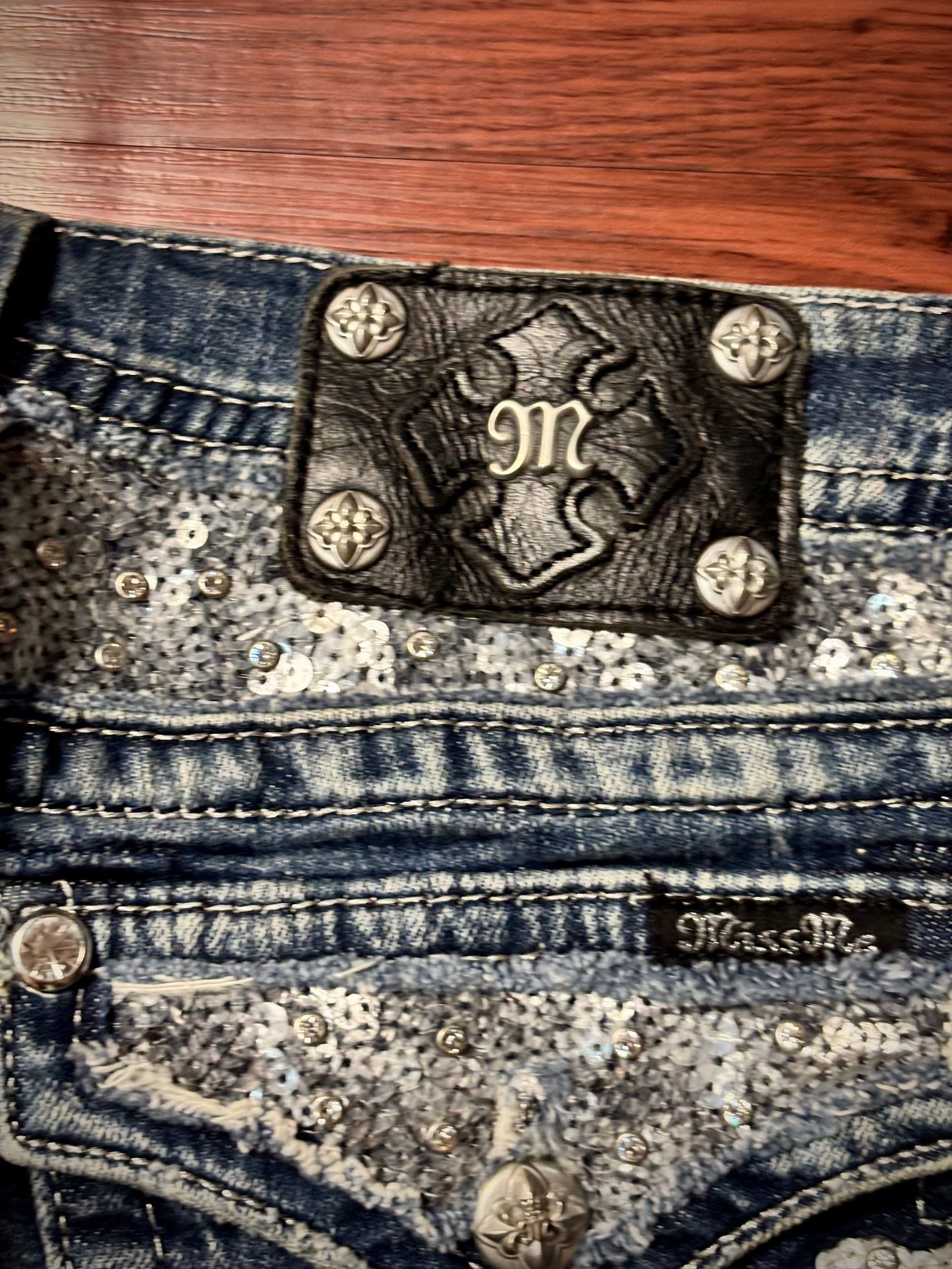 Miss Me Vintage Y2K Miss Me Blink Flap Pocket Bootcut Jeans Distress Size 32" / US 10 / IT 46 - 4 Thumbnail