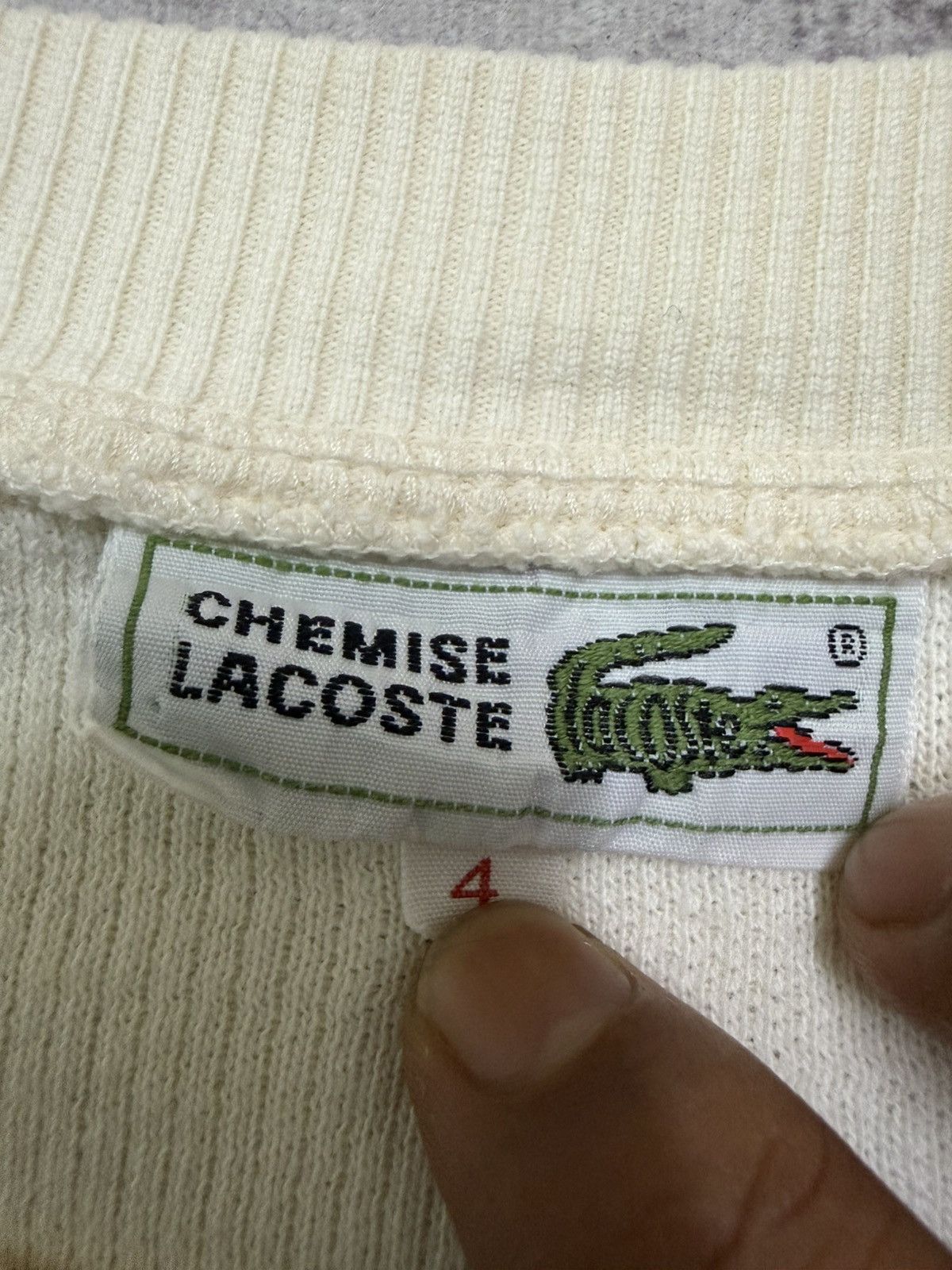 Lacoste Vintage Chemise Lacoste Chest Logo Knit Sweatshirt Size US S / EU 44-46 / 1 - 4 Thumbnail