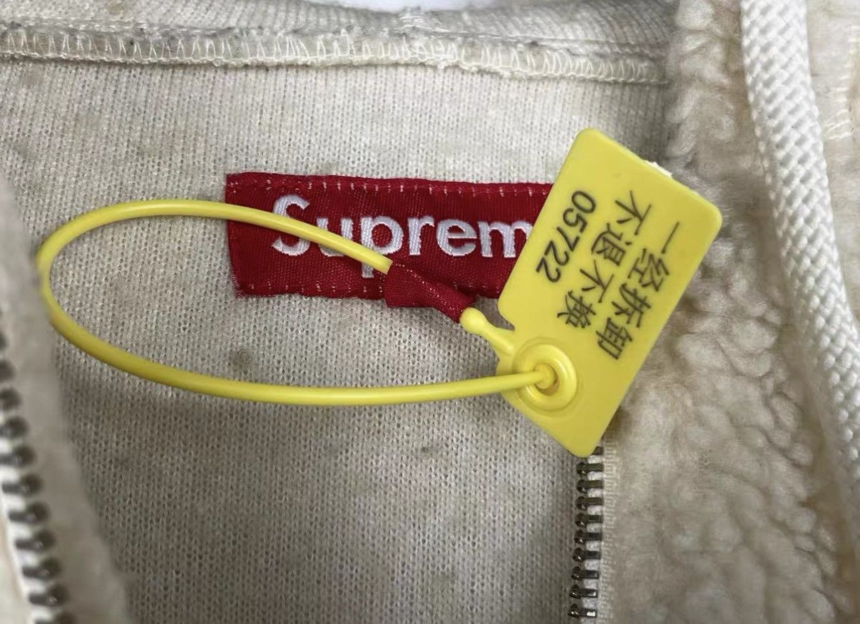 Supreme Supreme 15FW White Fleece Half-Zip Hoodie J31 Size US XL / EU 56 / 4 - 5 Thumbnail