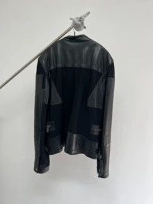 Dirk Bikkembergs Dirk Bikkembergs' leather and mesh zip-up jacket Size US L / EU 52-54 / 3 - 2 Thumbnail
