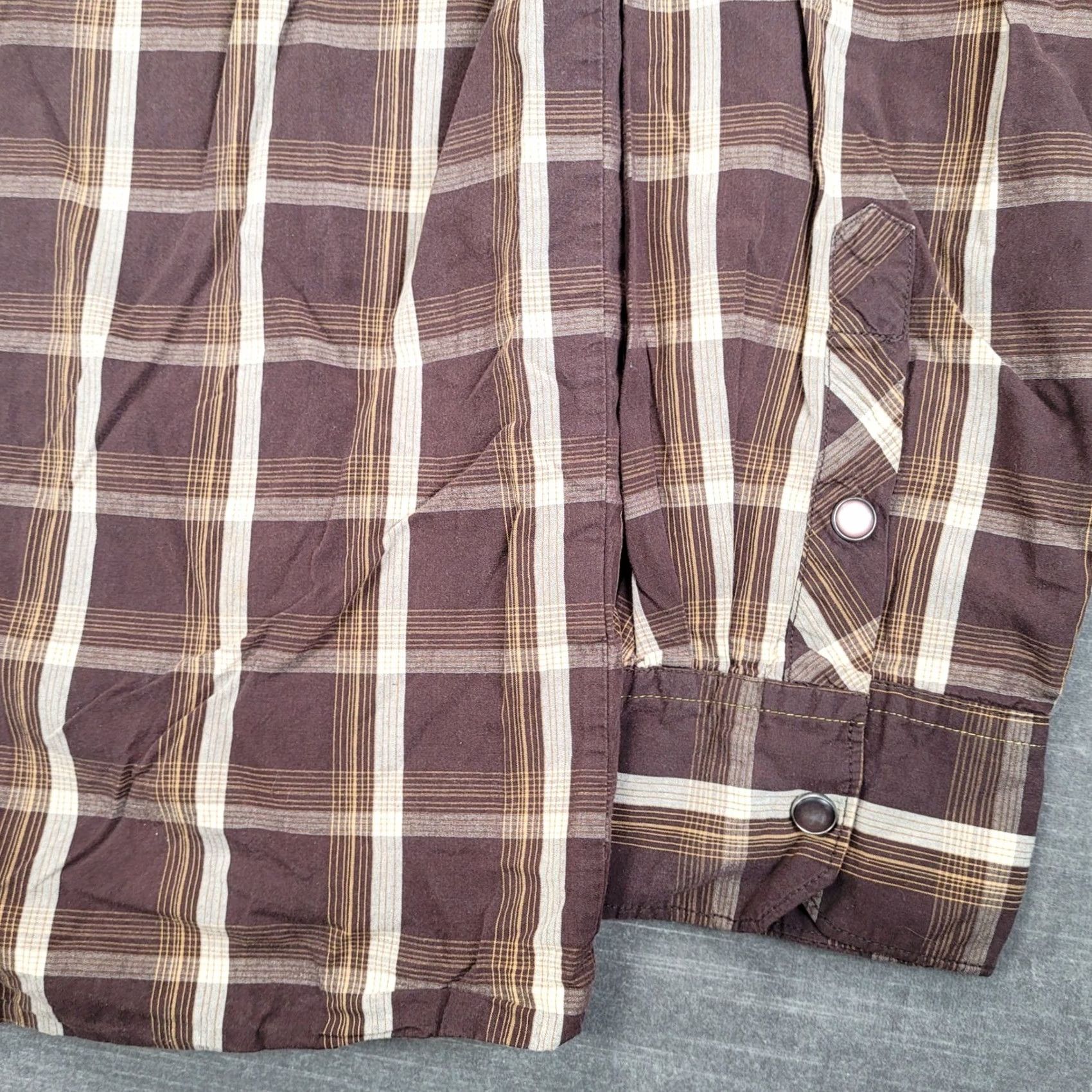 Southpole Southpole Premium Mens 3XL Plaid Western Shirt Long Sleeve Pearl Snap Brown Size US XXL / EU 58 / 5 - 5 Thumbnail
