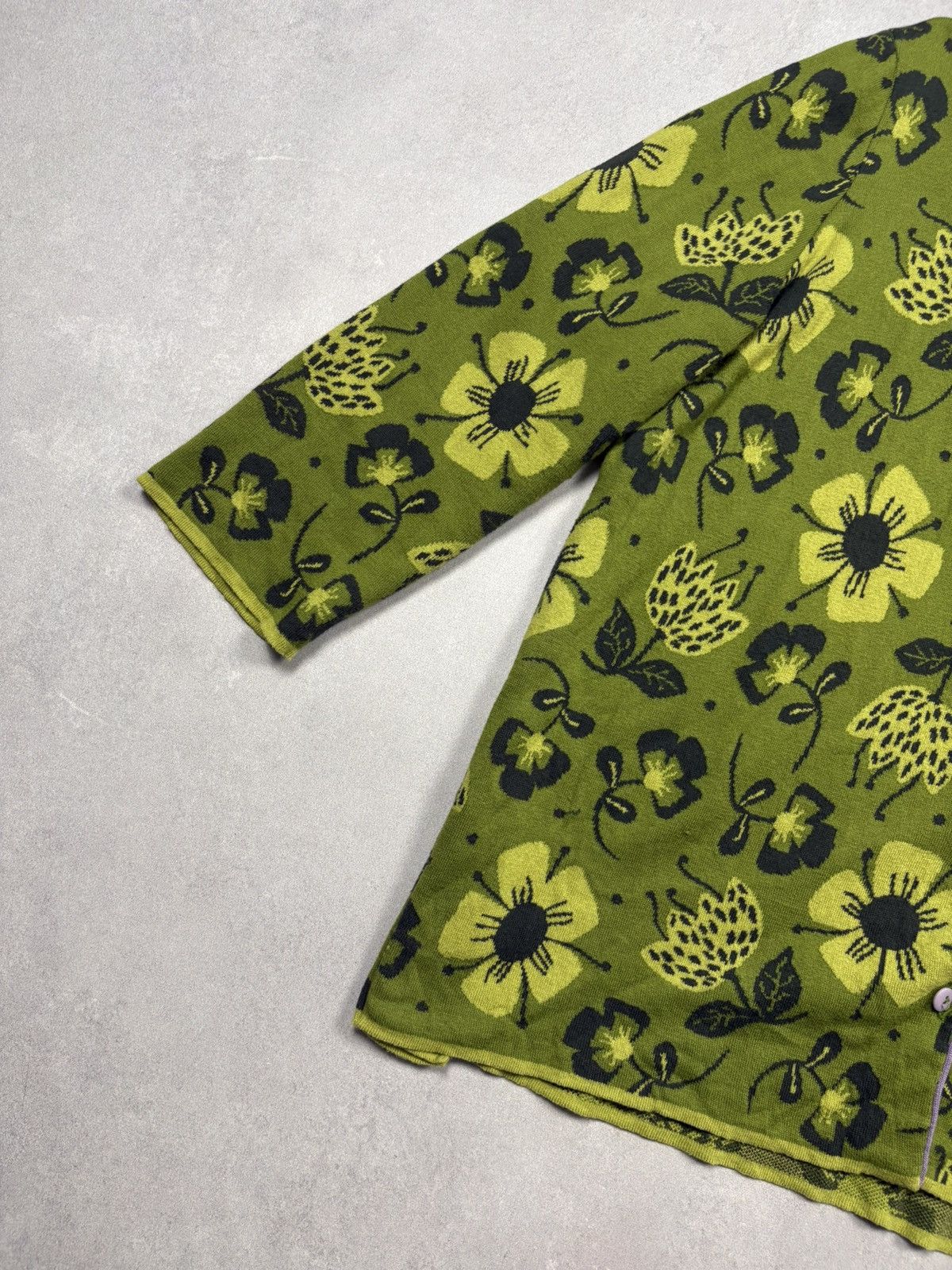 Other Gudrun Sjödén Floral Cardigan Green Organic Cotton Size L Size US L / EU 52-54 / 3 - 3 Thumbnail