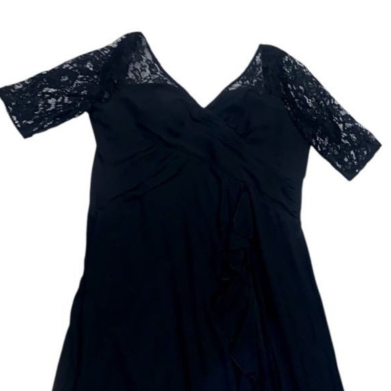 Other Long Maxi Formal Gown Dress Black 1/2 Sleeve Lace 3XL Women Size 3XL / US 20-22 - 1 Thumbnail