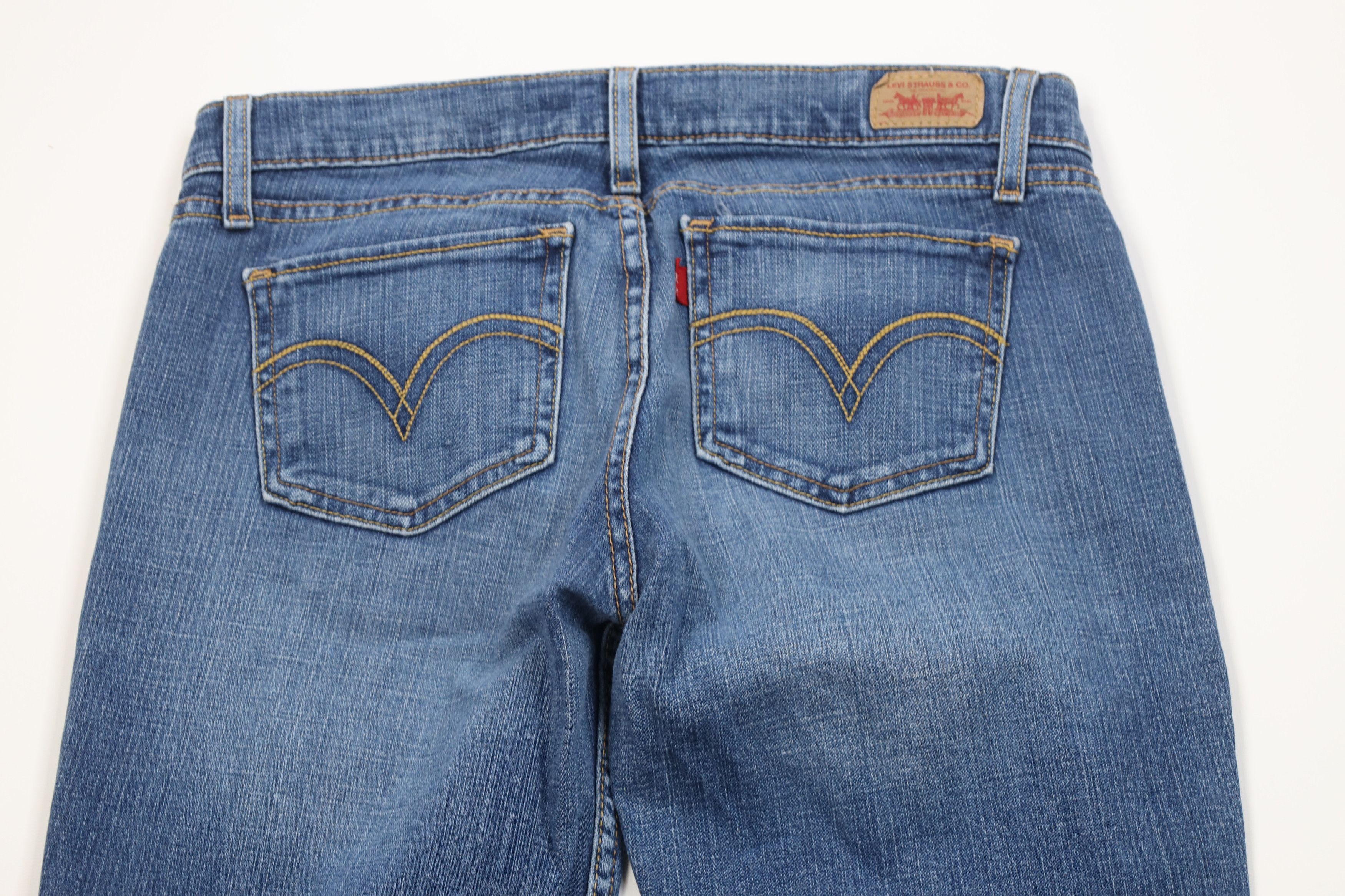 Levi's Vintage Y2K Levis 524 Superlow Flared Denim Jeans Stretch Size 30" / US 8 / IT 44 - 11 Thumbnail