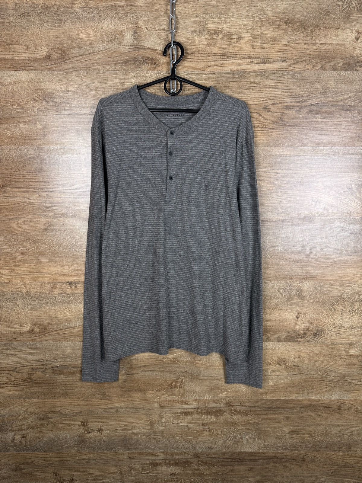 Allsaints Vintage Allsaints RAPHAEL LS HENLEY long sleeve T-shirt Size US XL / EU 56 / 4 - 1 Thumbnail