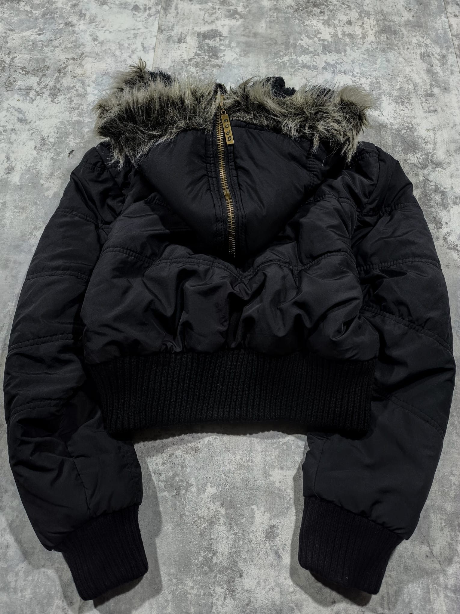 Hysteric Glamour FauxFur Indie Sleaza Japan Type SplitHood Crop Bomber Jacket Size S / US 4 / IT 40 - 4 Thumbnail