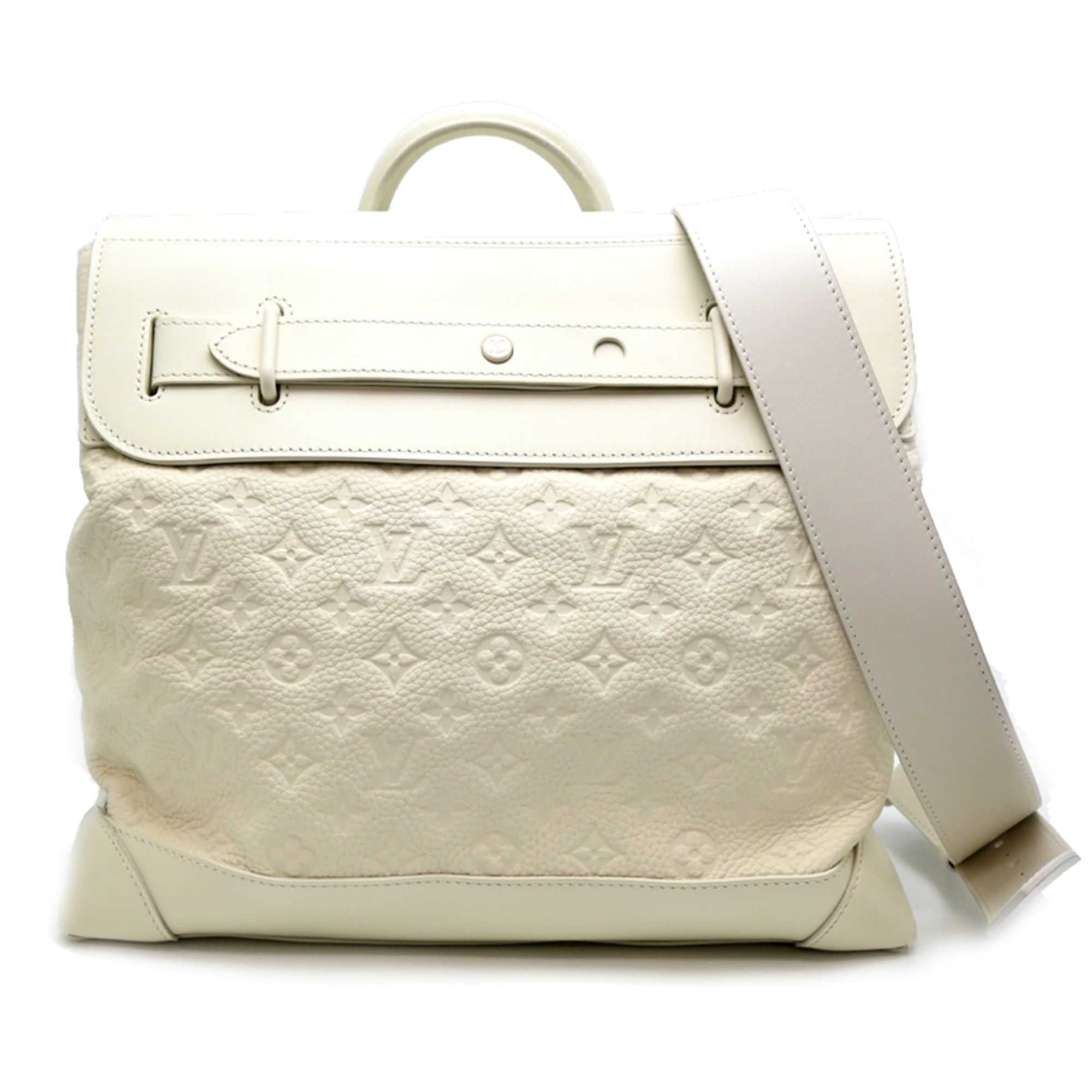 Louis Vuitton Louis Vuitton Steamer PM Women's/Men's Shoulder Bag M53279 (Discontinued) Monogram Empreinte Blanc (White) Size ONE SIZE - 1 Thumbnail