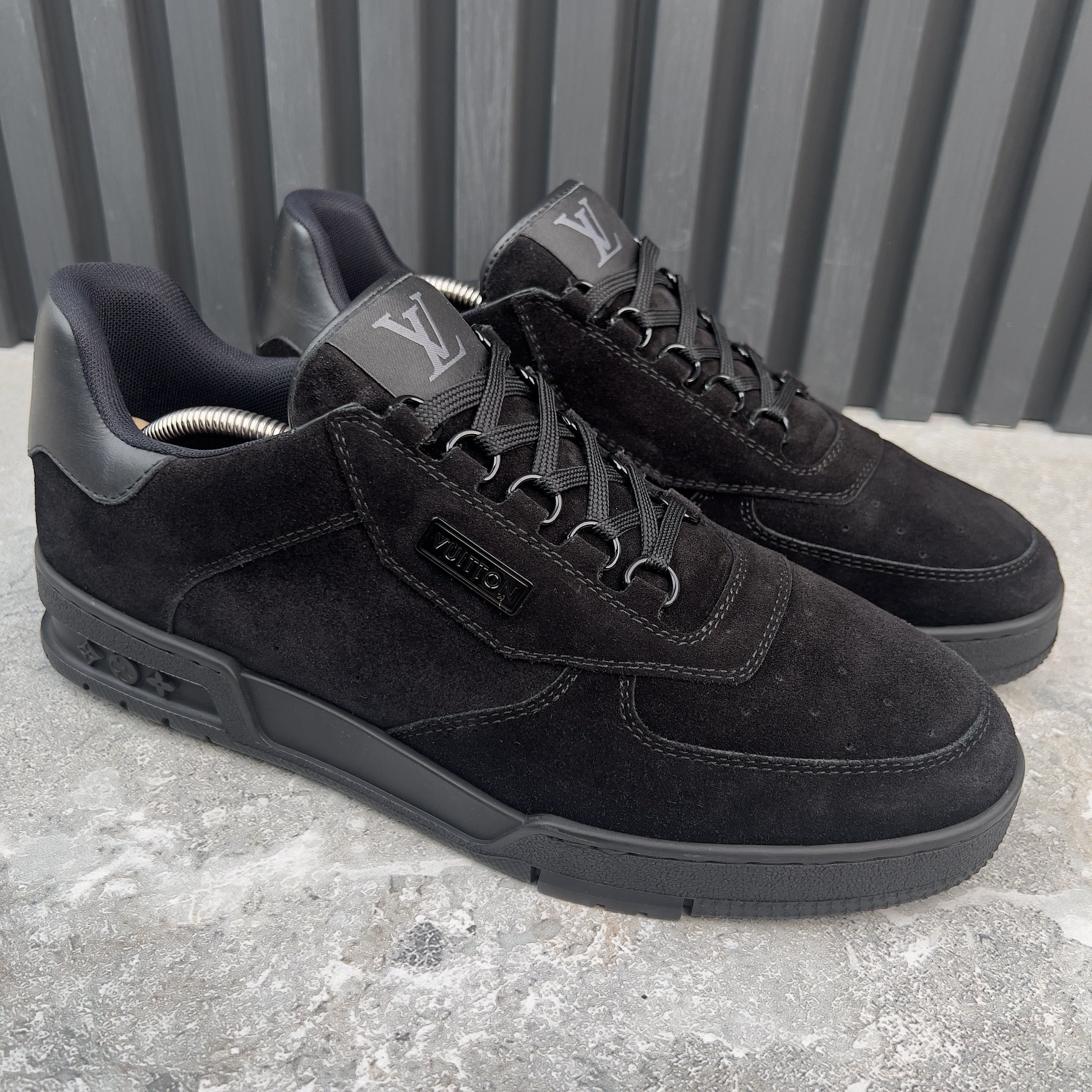Louis Vuitton LV Trainer Sneakers Monogram Black Suede Size US 9 / EU 42 - 4 Thumbnail