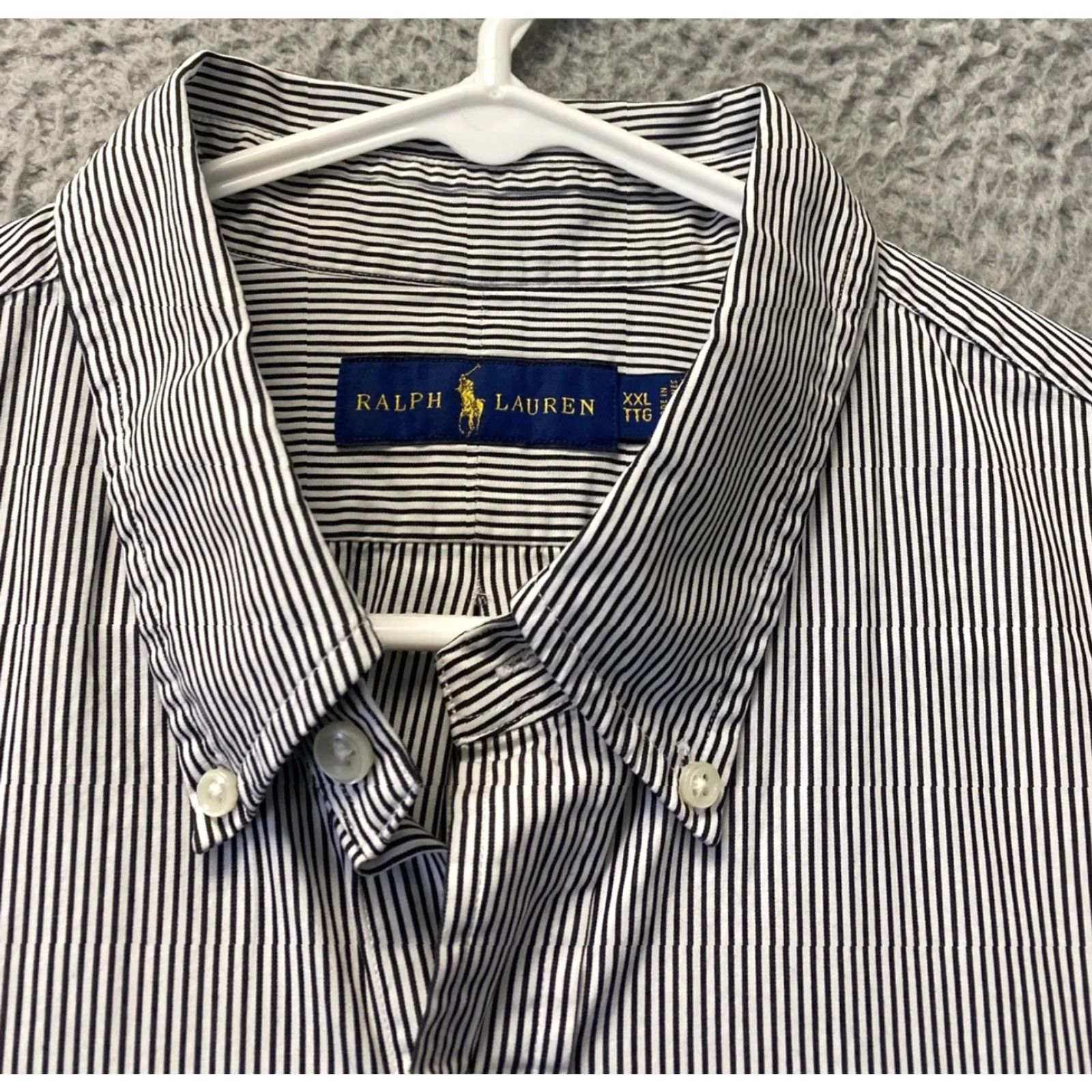 Ralph Lauren Ralph Lauren Shirt Men XXL Button-Up Cotton Striped Casual 2XL Black Pony Logo Regular Fit Size US XXL / EU 58 / 5 - 3 Thumbnail