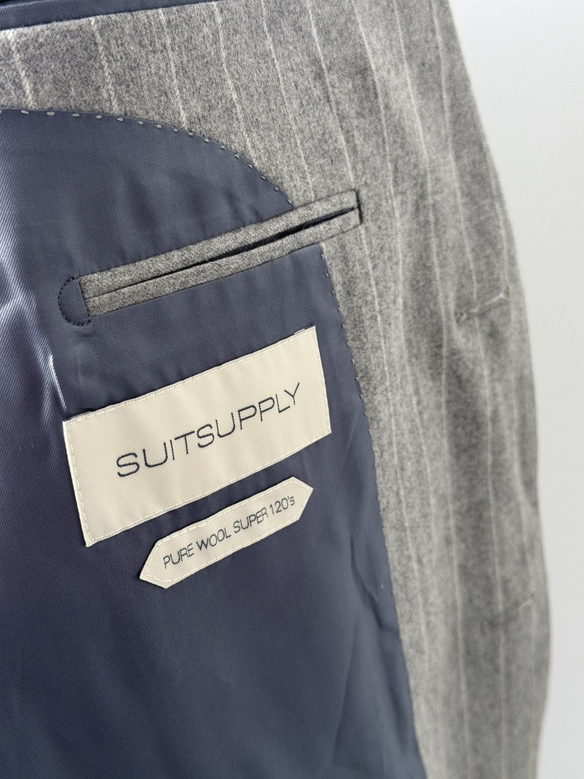 Suitsupply Suitsupply Wool Gray Striped Blazer Jacket Size 98 Size 40L - 8 Thumbnail