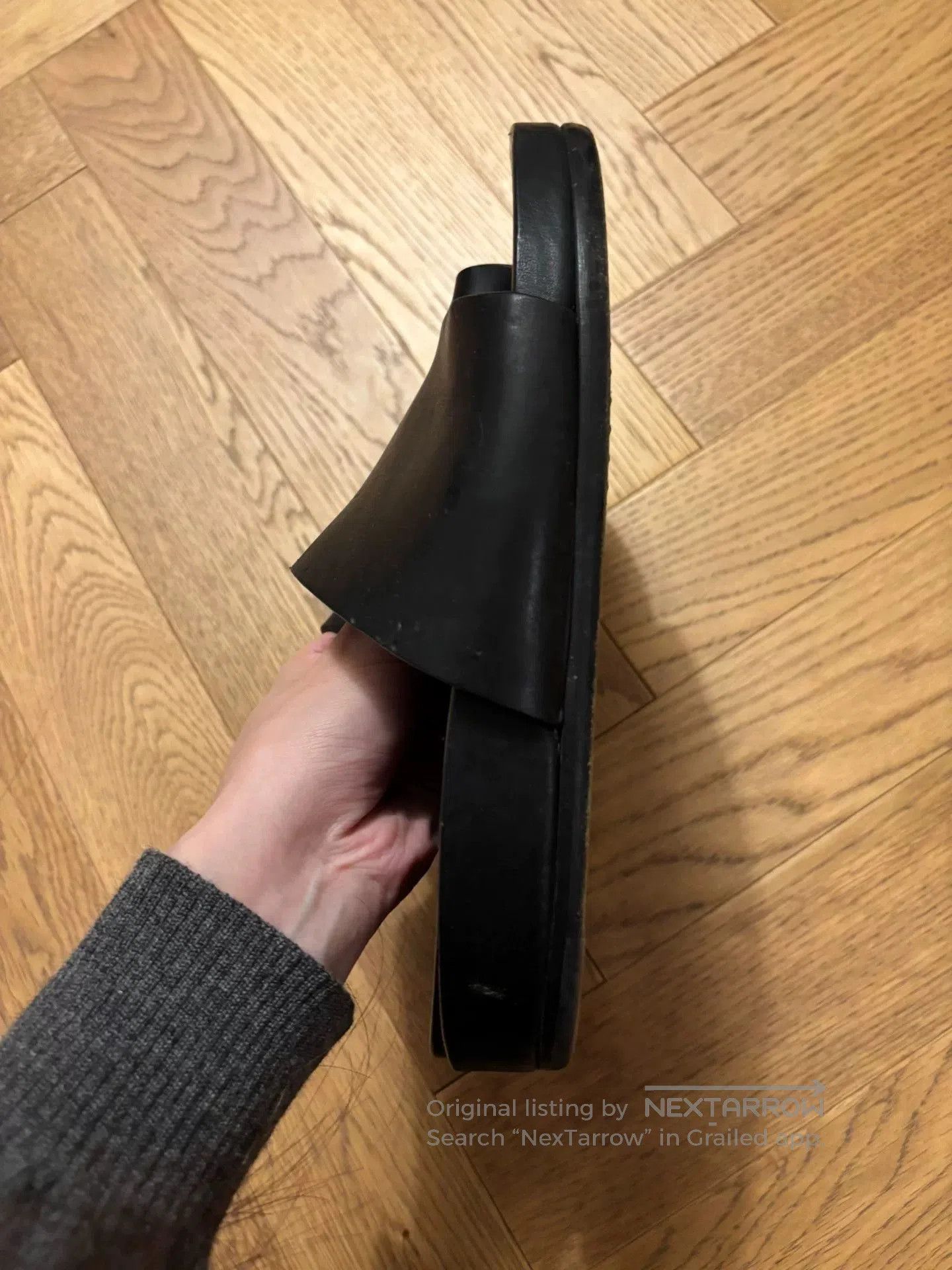 Rick Owens Rick Owens Leather Wooden Sole Slippers. Size US 6 / IT 36 - 3 Thumbnail
