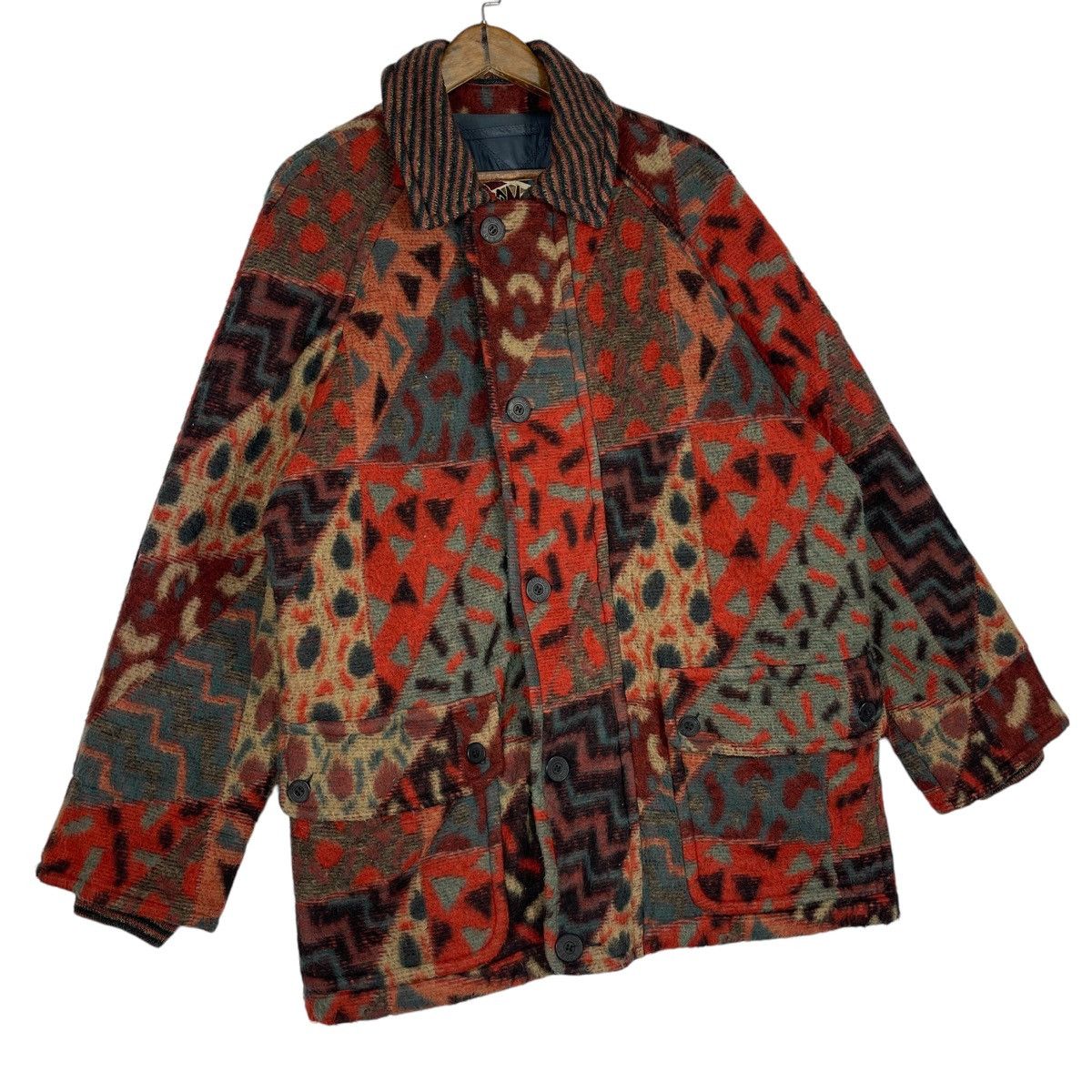 Missoni Vintage Missoni Sport Geometric Abstract Wool Blend Jacket Size M / US 6-8 / IT 42-44 - 3 Thumbnail