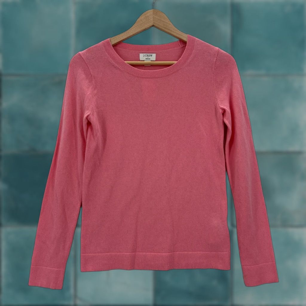 J.Crew J.CREW Sweater Womens XXS Pink Crew Neck Knit Pullover Preppy Knitwear Lightweight All Seasons Pullover Women’s Casual Vintage: No Size XXS / US 00 / IT 34 - 1 Thumbnail